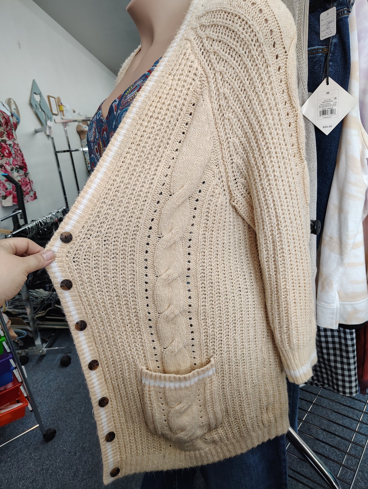 Torrid beige heavy cardigan size 3x
