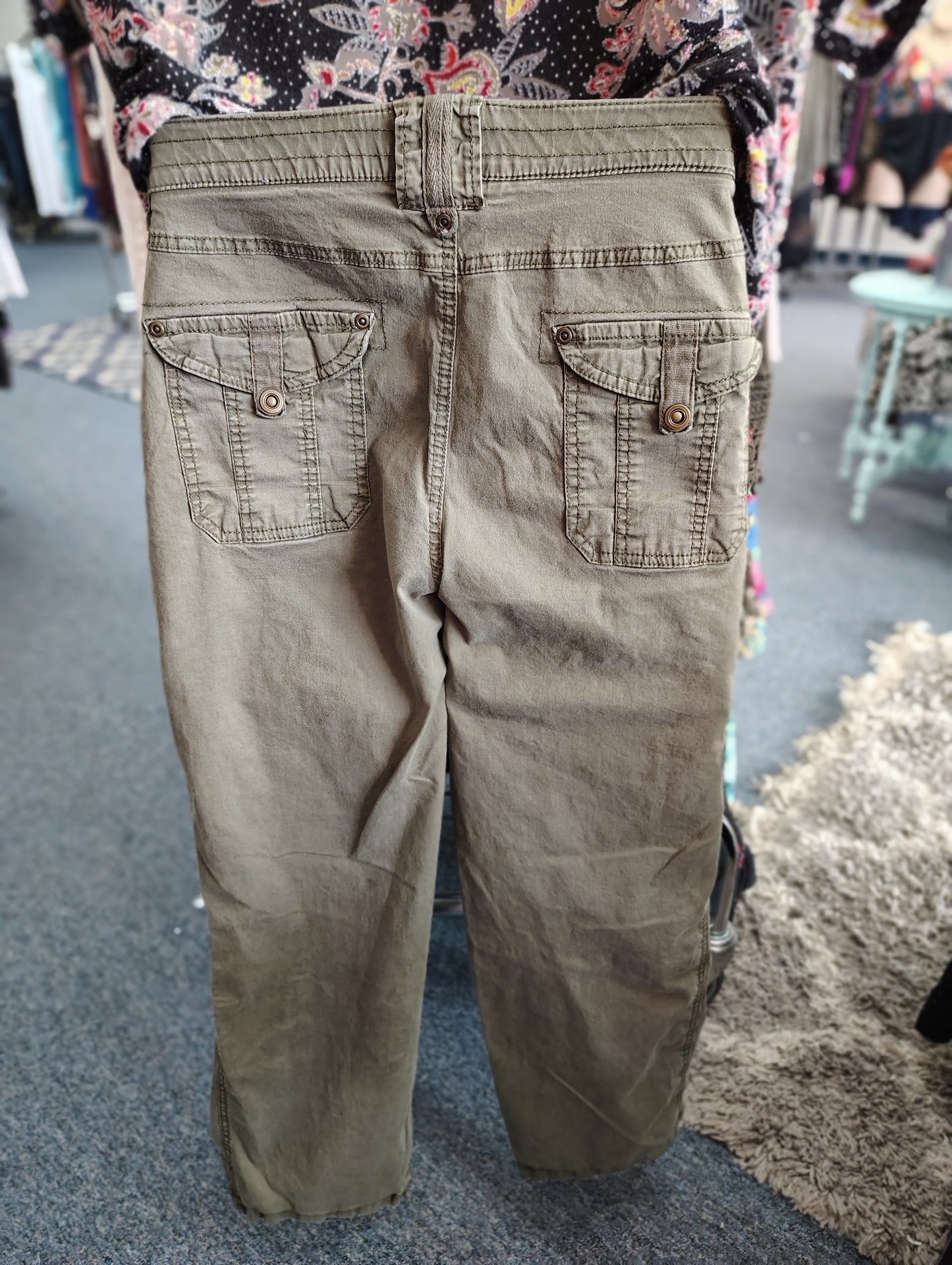 Naturals olive green cargo pants size 18