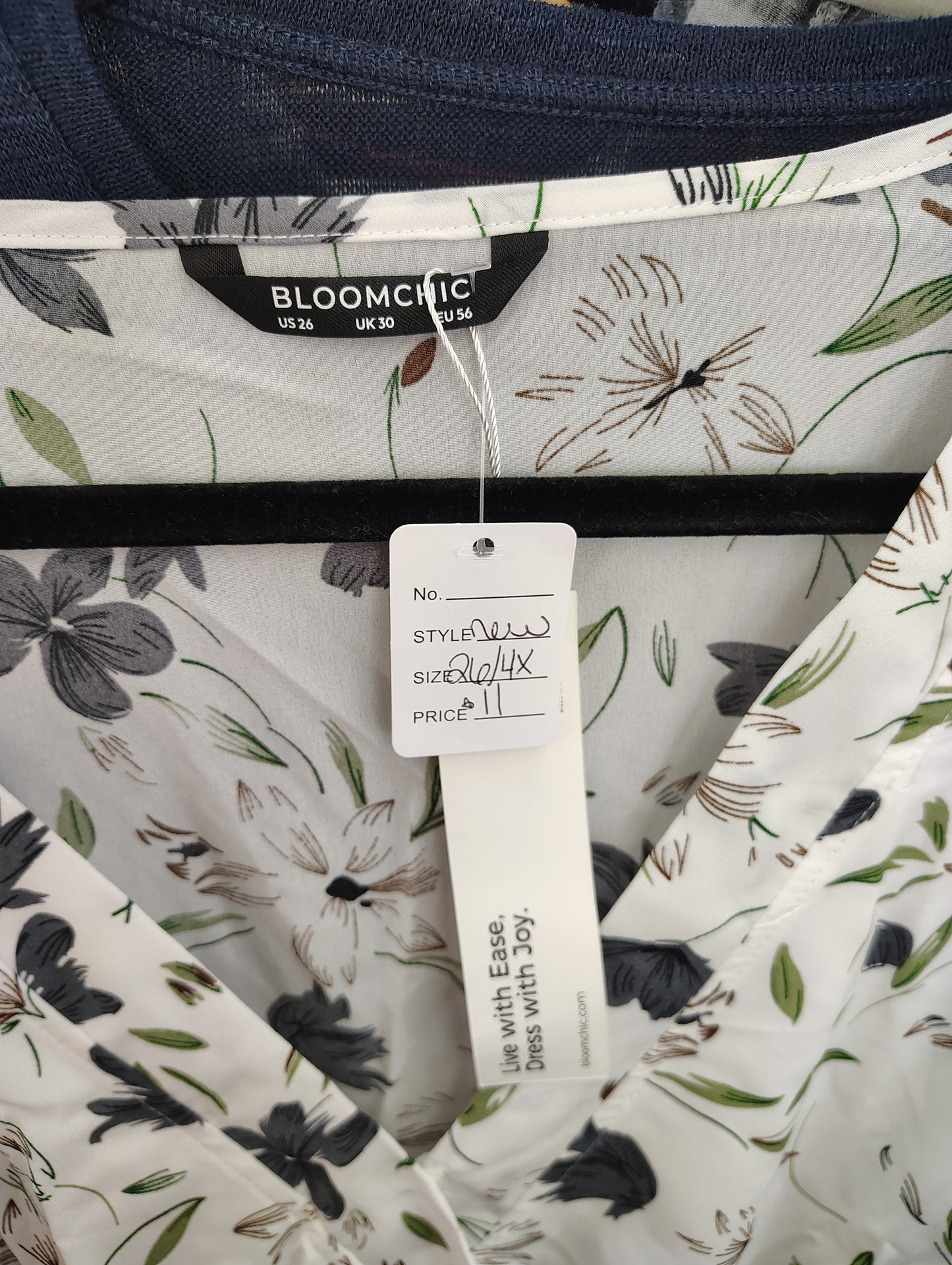 Bloomchic NWT babydoll floral top size 26 4x