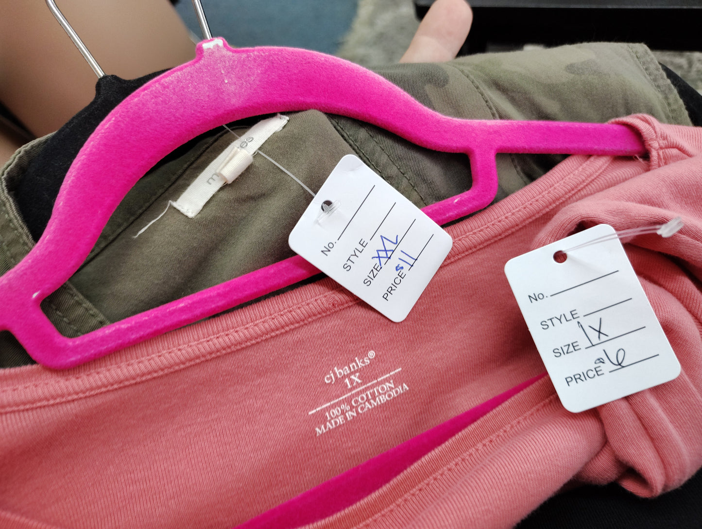 CJ Banks coral 3/4 length sleeve tee size 1x