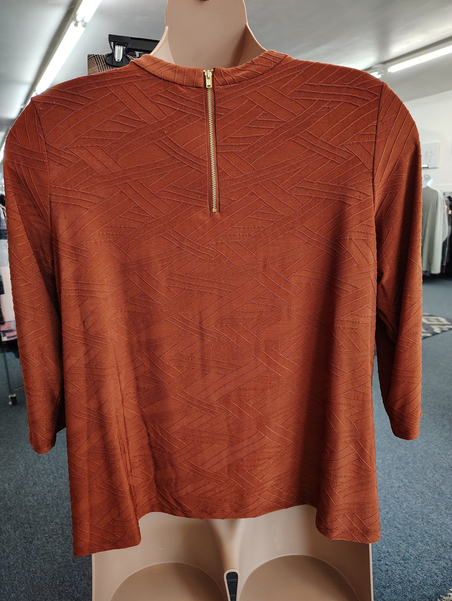 Liz Claiborne orange dress top size 1x