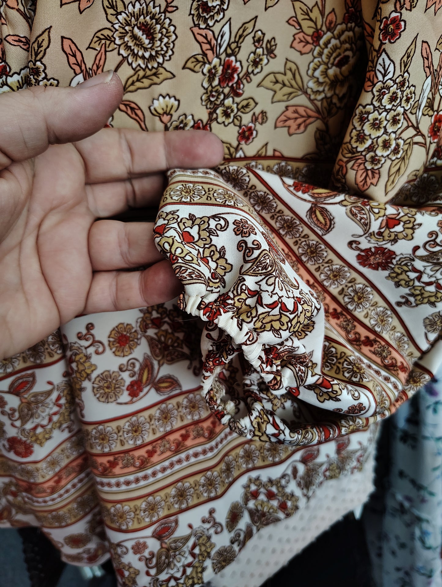 Floral button front top size XL