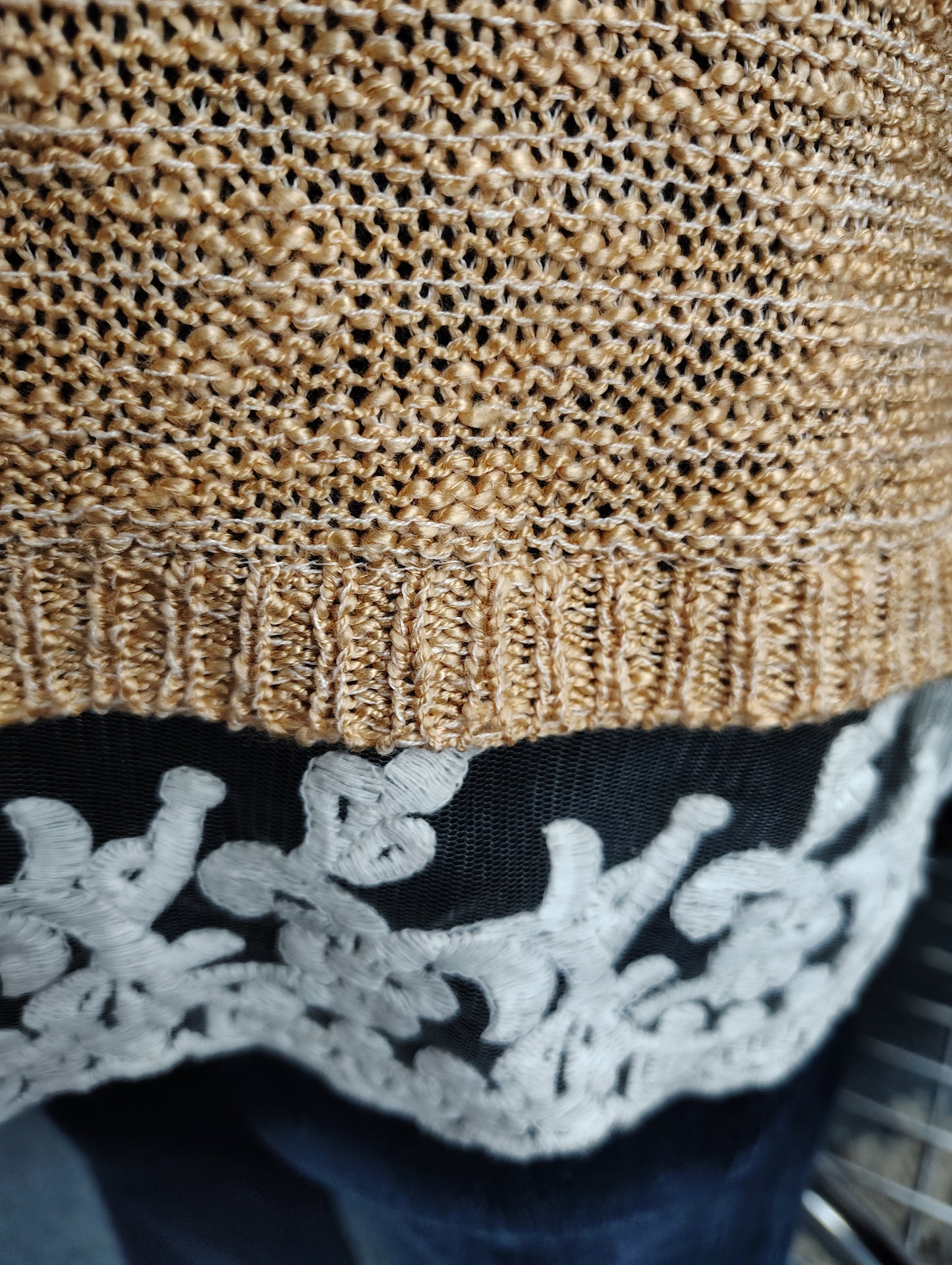 Style & Co orange lace trim sweater size 1x