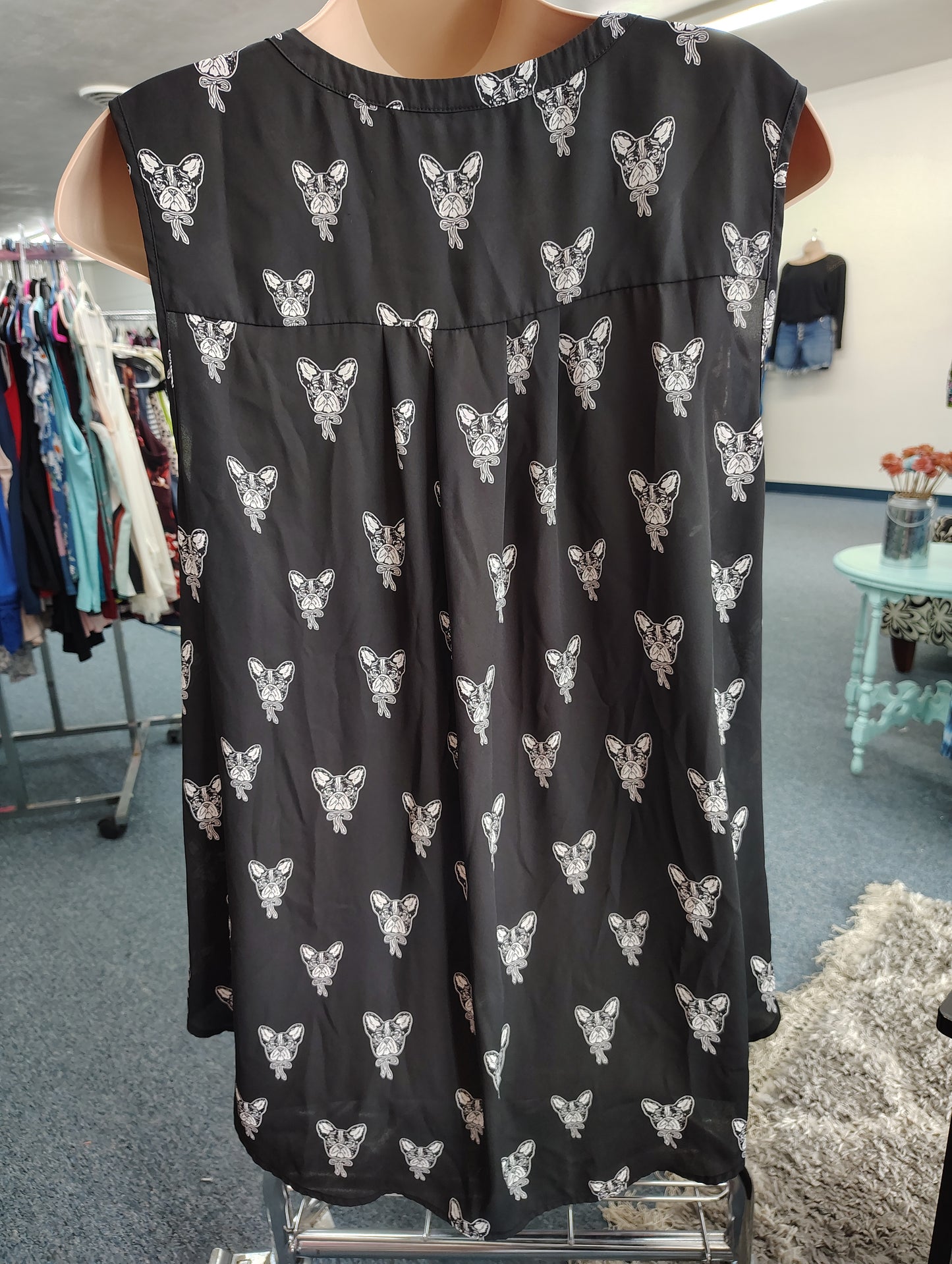 Torrid Harper black sleeveless dog dressy top 5x