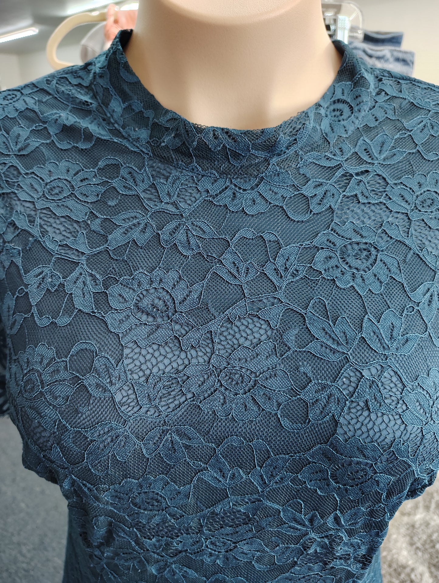 Torrid teal lace high neck a-line dress size 5x