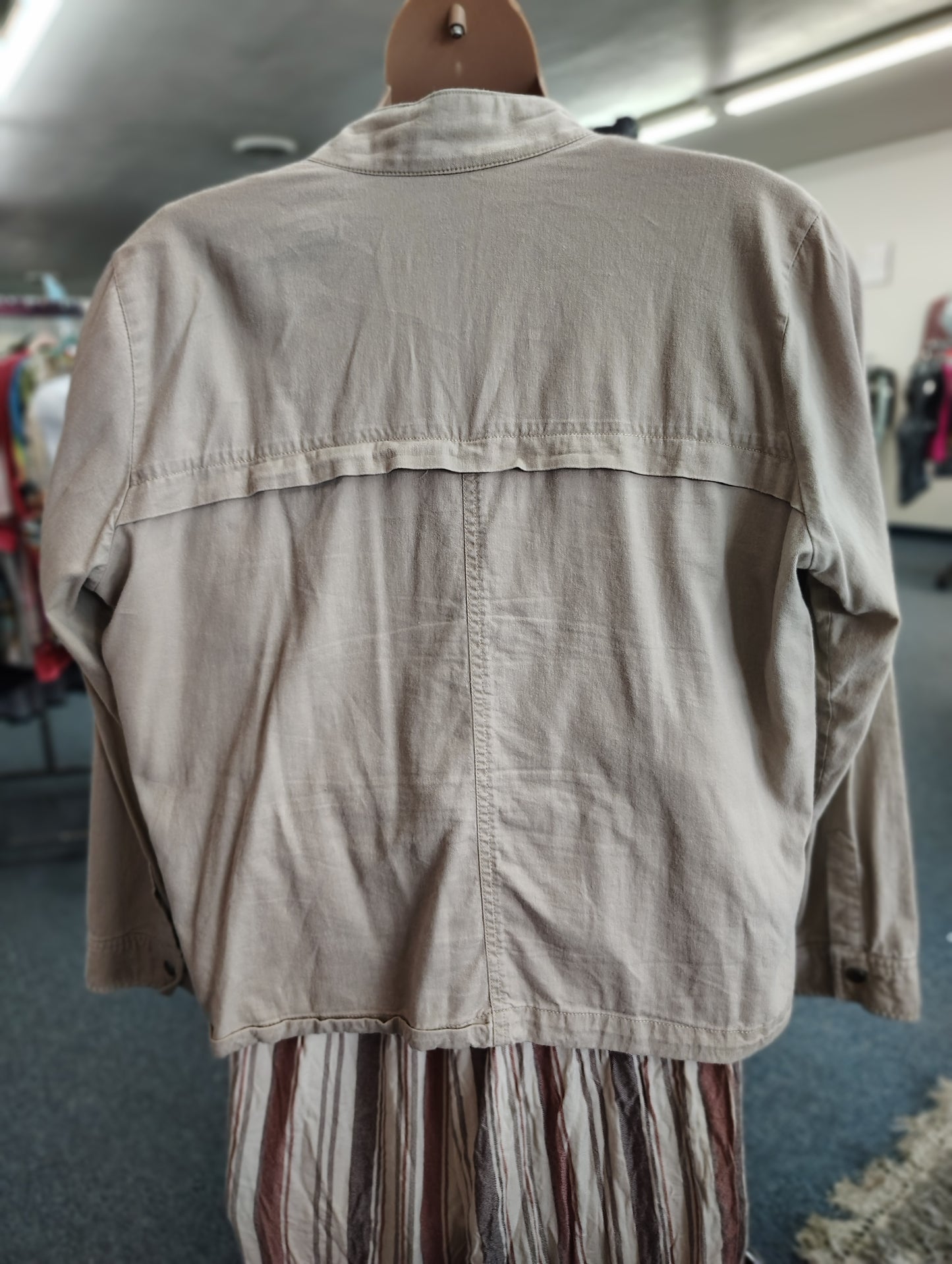 Christopher & Banks khaki jacket size xl