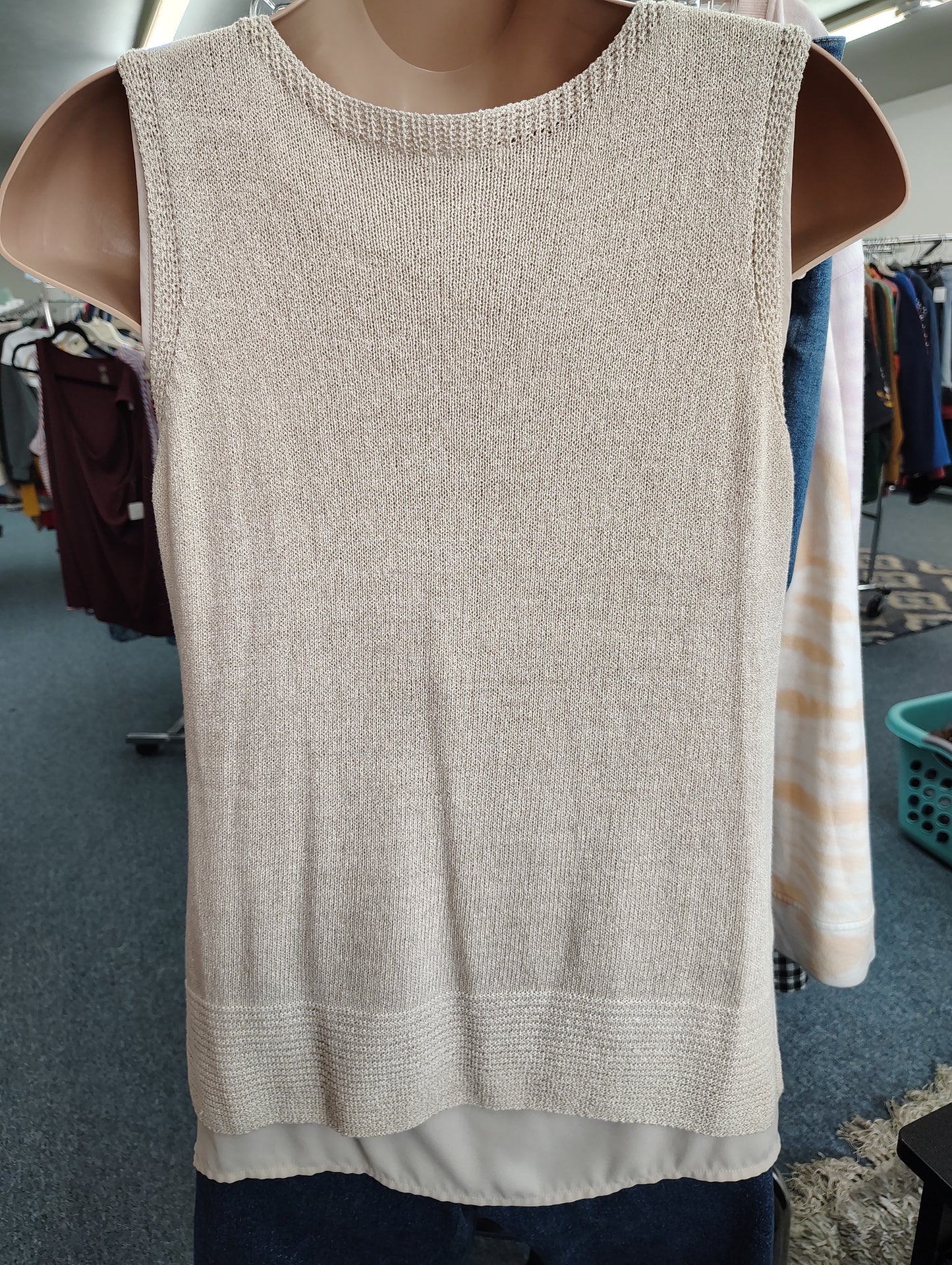 Cato 2 layer knit sleeveless dress top size 3x