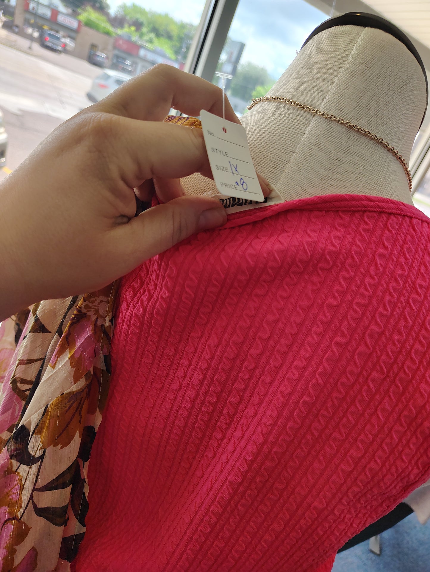 Blumin pink textured tank top size 1x