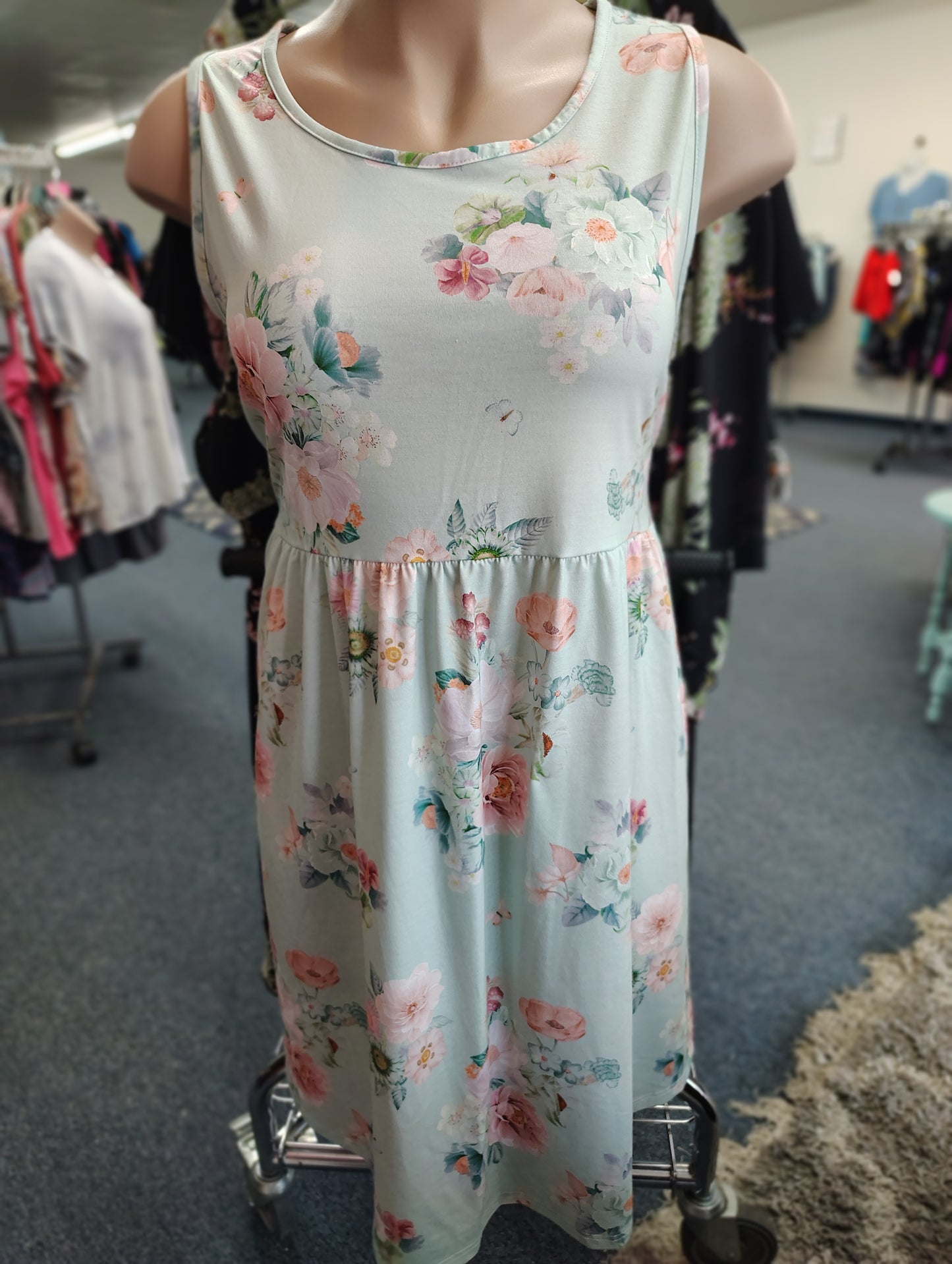 Amazon brand mint floral stretchy dress size 3x