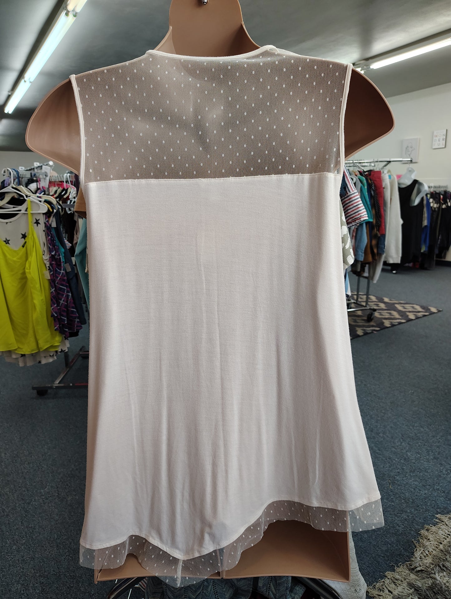 Cato off white layered tank top size xl