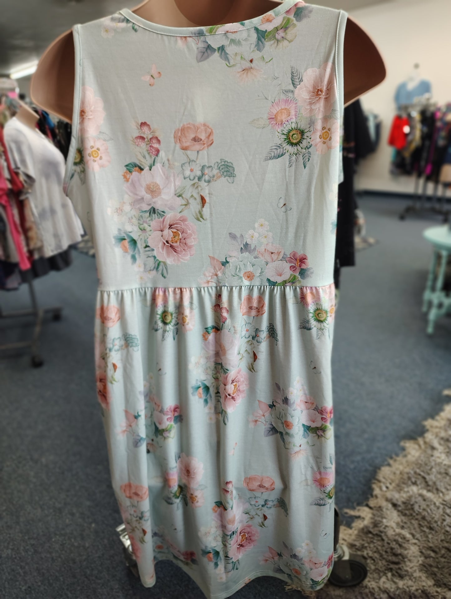Amazon brand mint floral stretchy dress size 3x