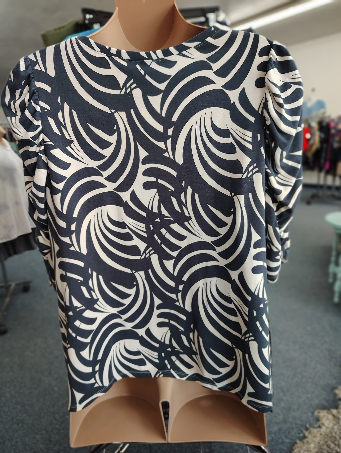 Worthington ruched puff sleeve dress blouse top size 3x