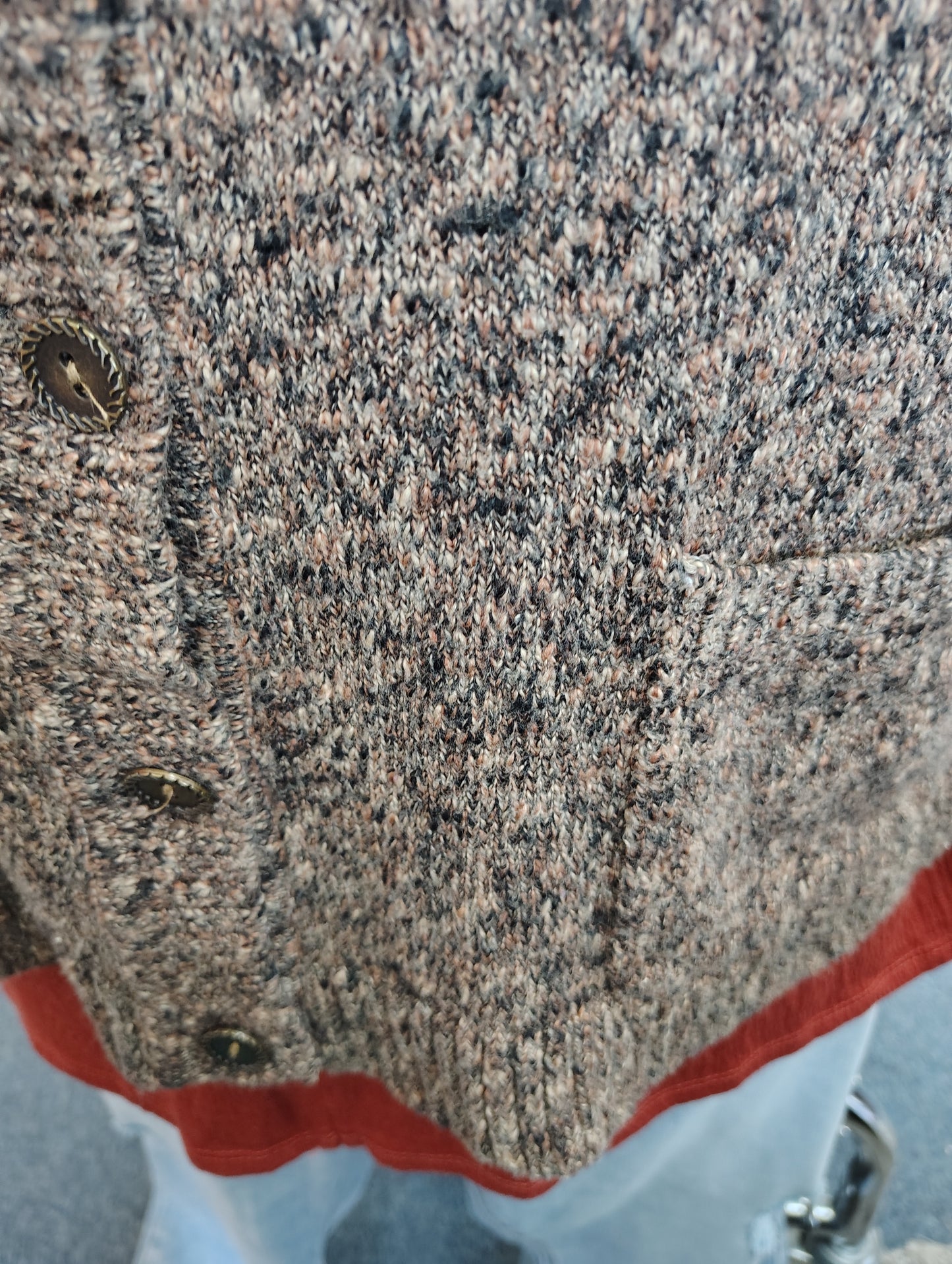 CJ Banks button front brown cardigan vest size 3x