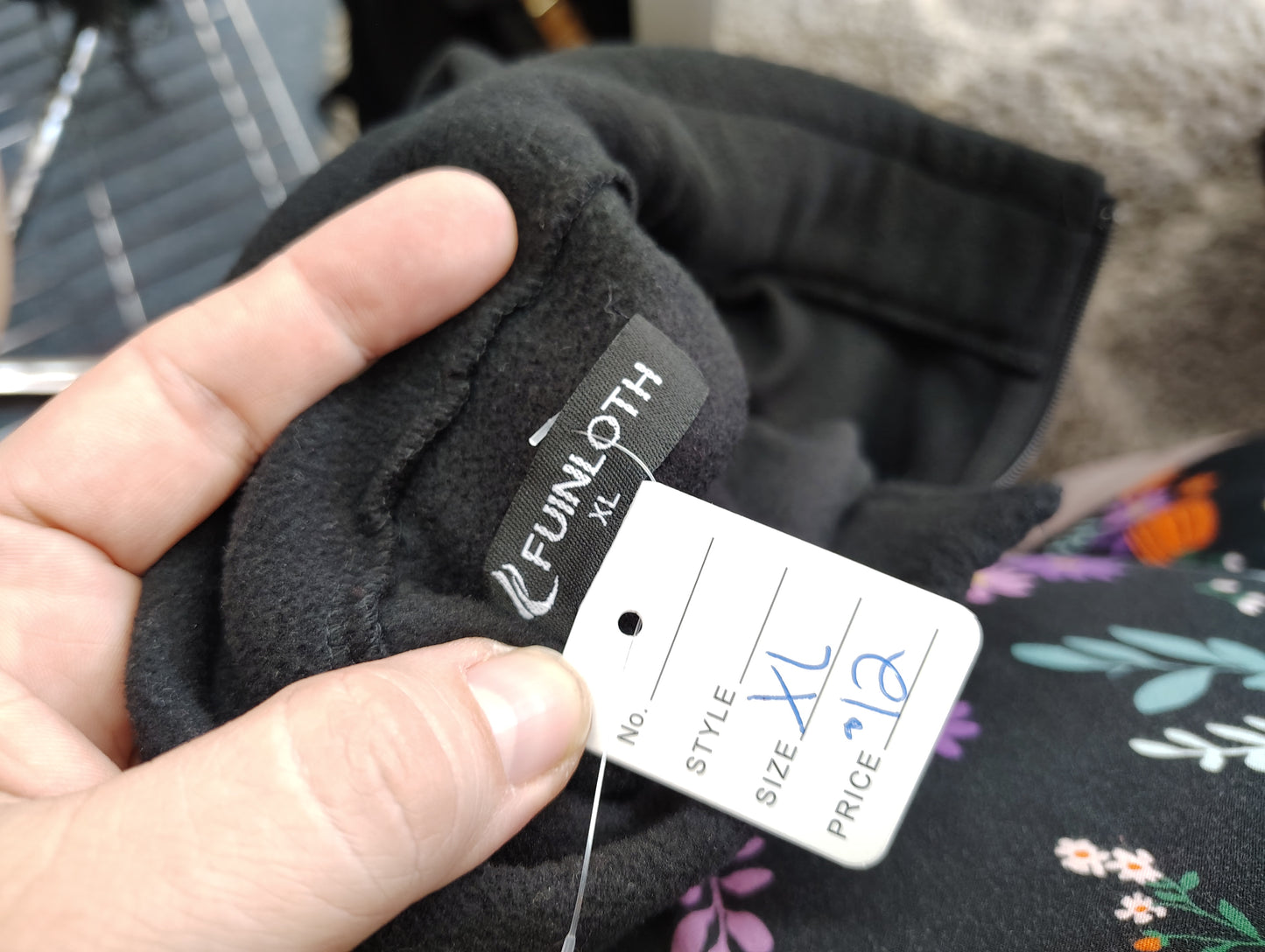 Fuinloth black fleece vest size xl