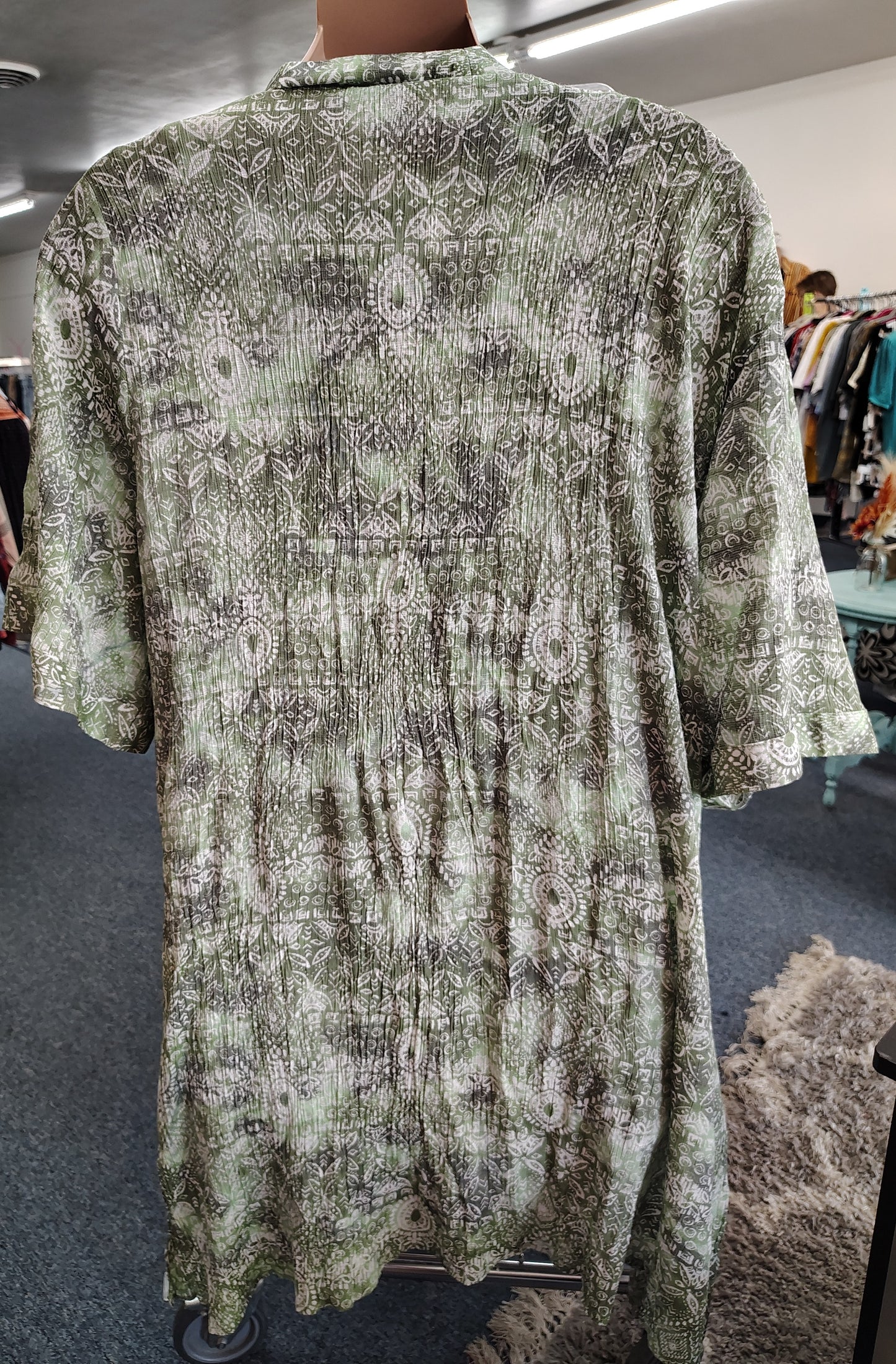 Catherines green and white kimono jacket 5x