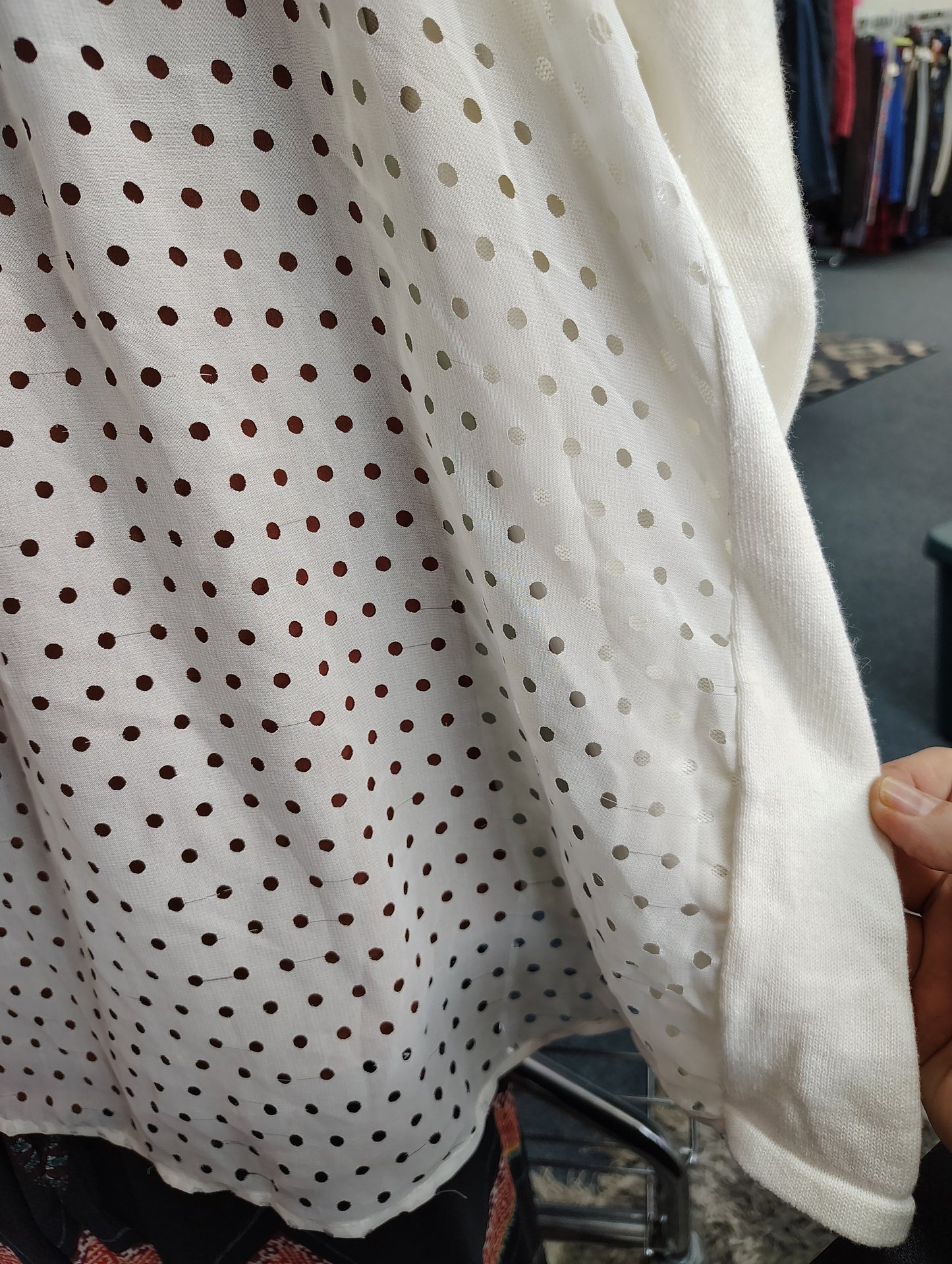 AGB cream cardigan sweater with dot back size 3x