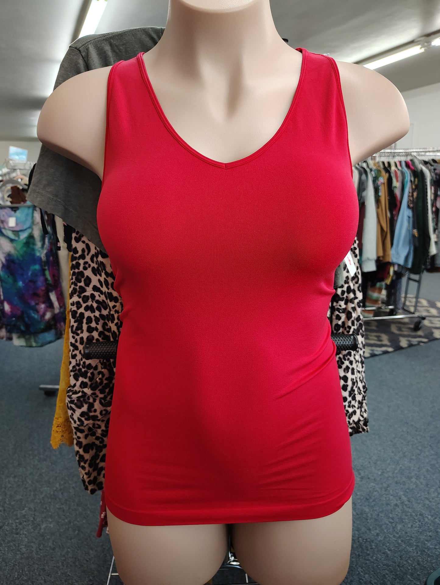 Zenana Outfitters red seamless tank top size 1x/2x new