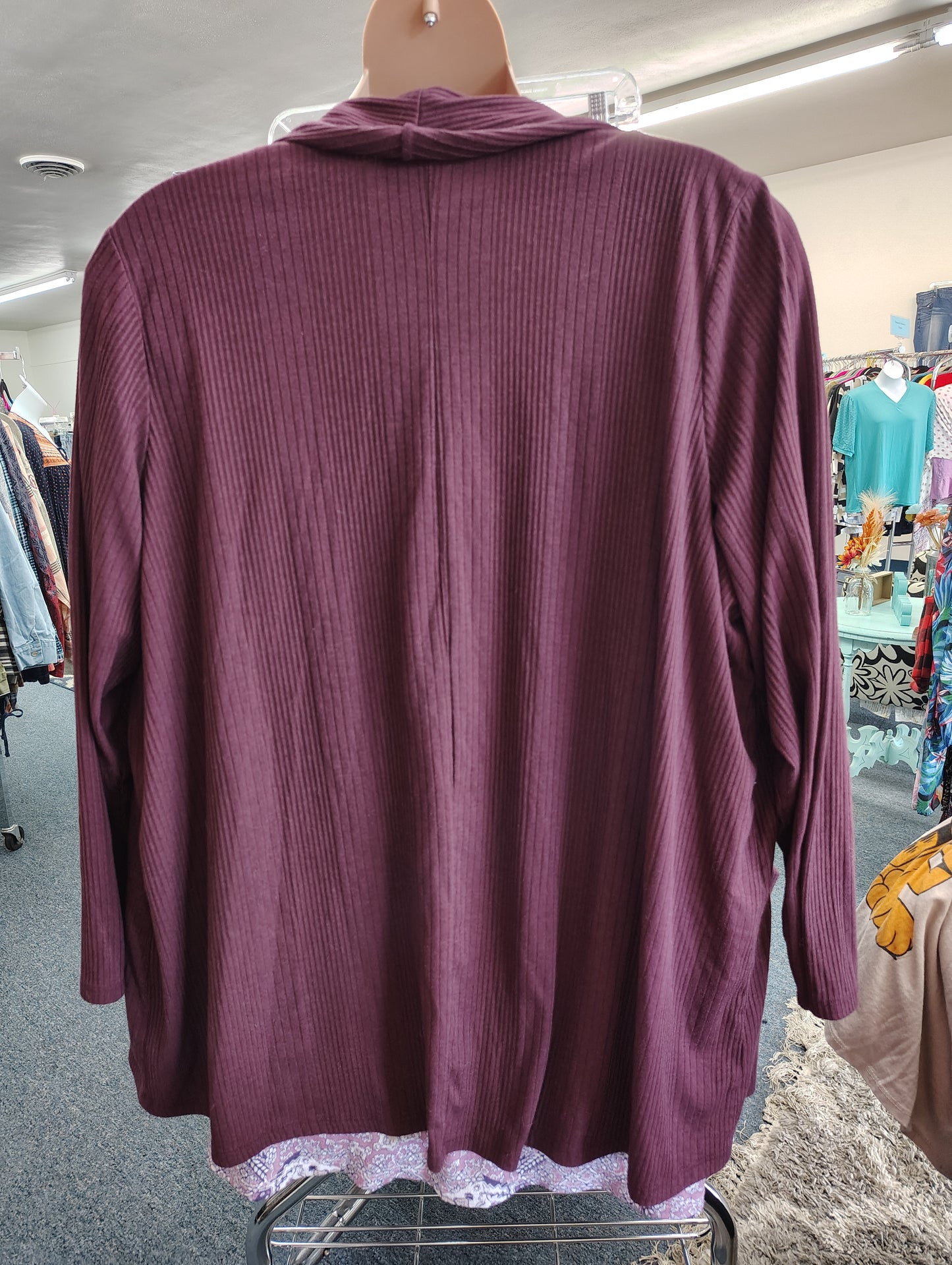Lane Bryant purple ribbed cardigan size 26/28 4x
