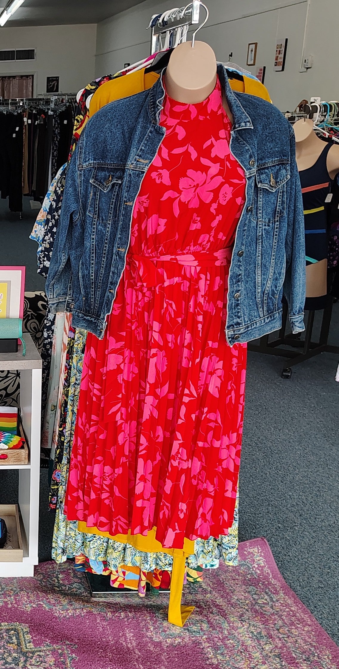 Rose denim jacket no stretch size xl/1x