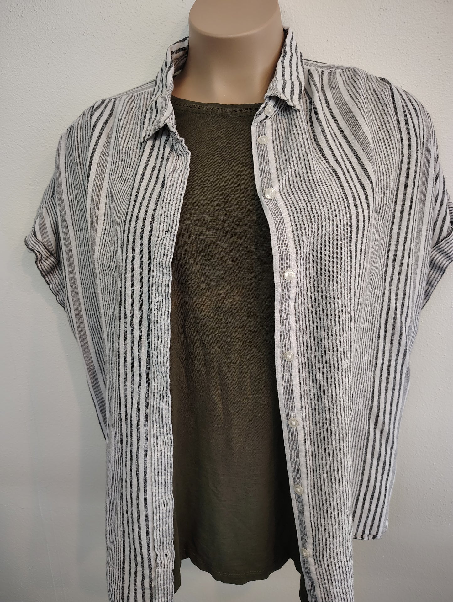 Time & Tru striped camp shirt size xxxl