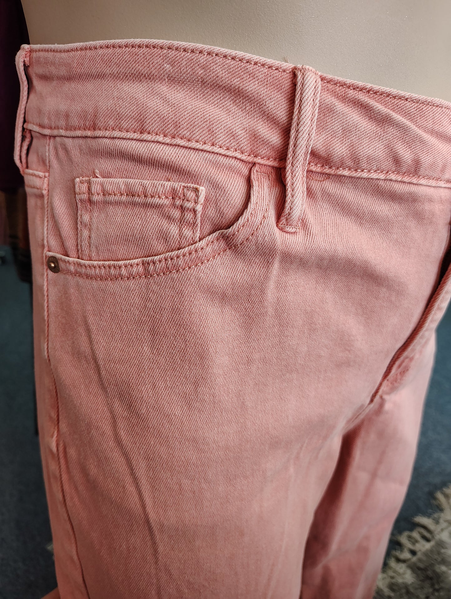 Ava & Viv salmon colored straight leg ankle jeans size 14w