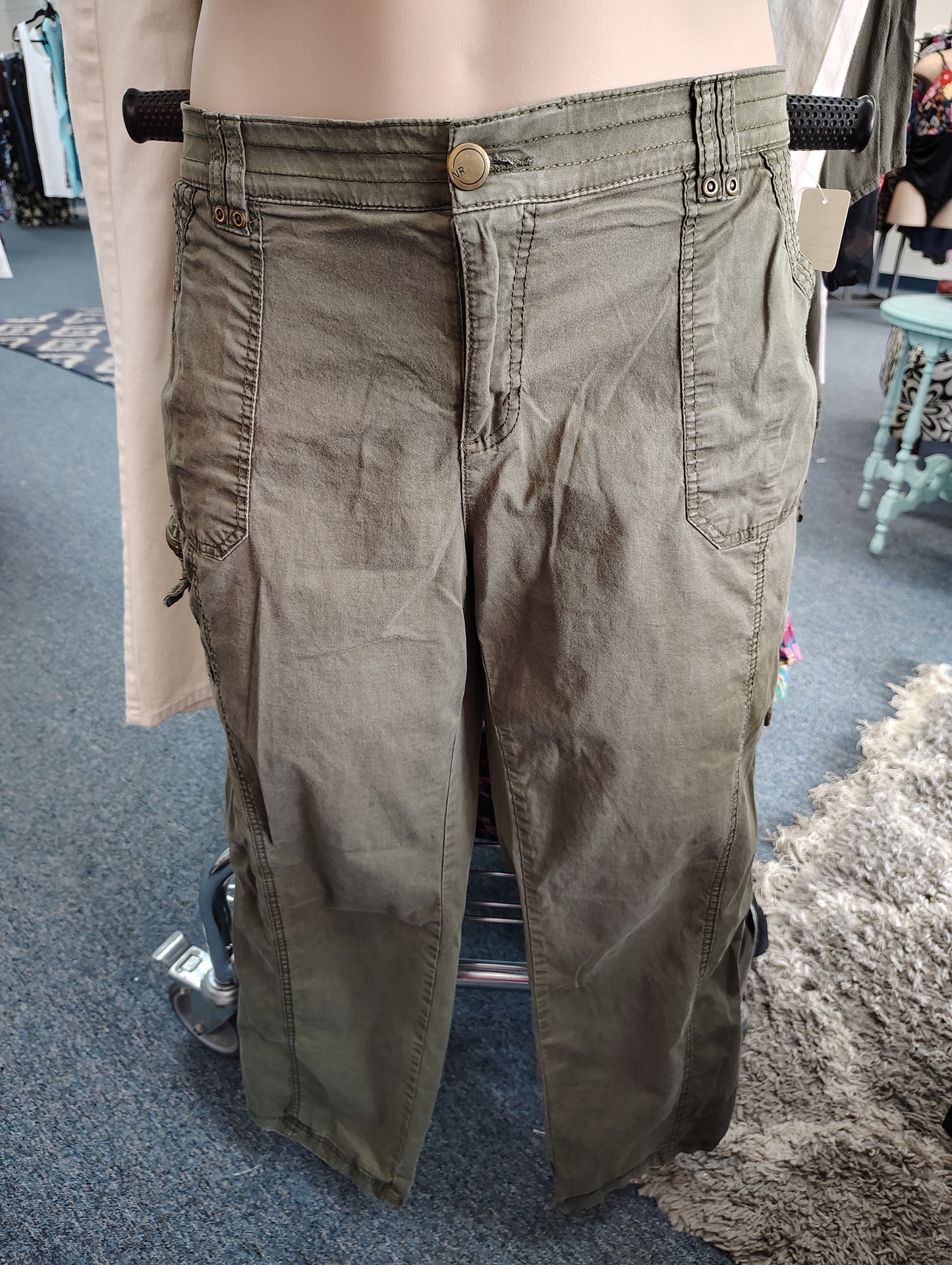 Naturals olive green cargo pants size 18