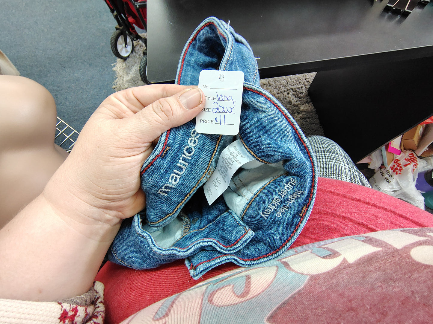 Maurices distressed high rise super skinny jeans size 20w