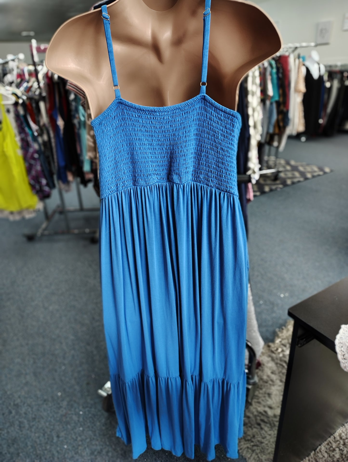 Ava & Viv blue knit maxi dress size 2x