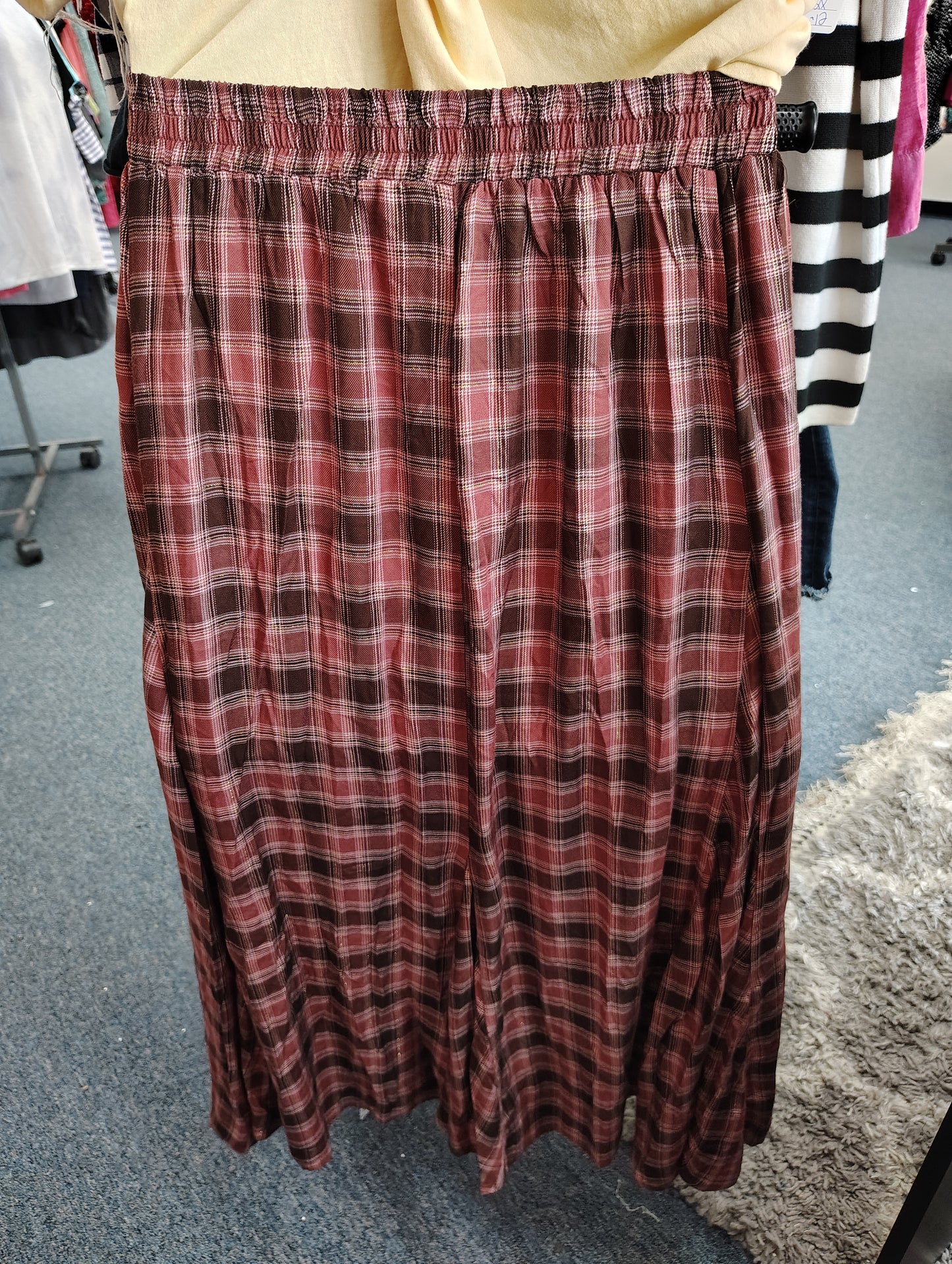 Cato plaid flannel look maxi skirt size 18/20 2x