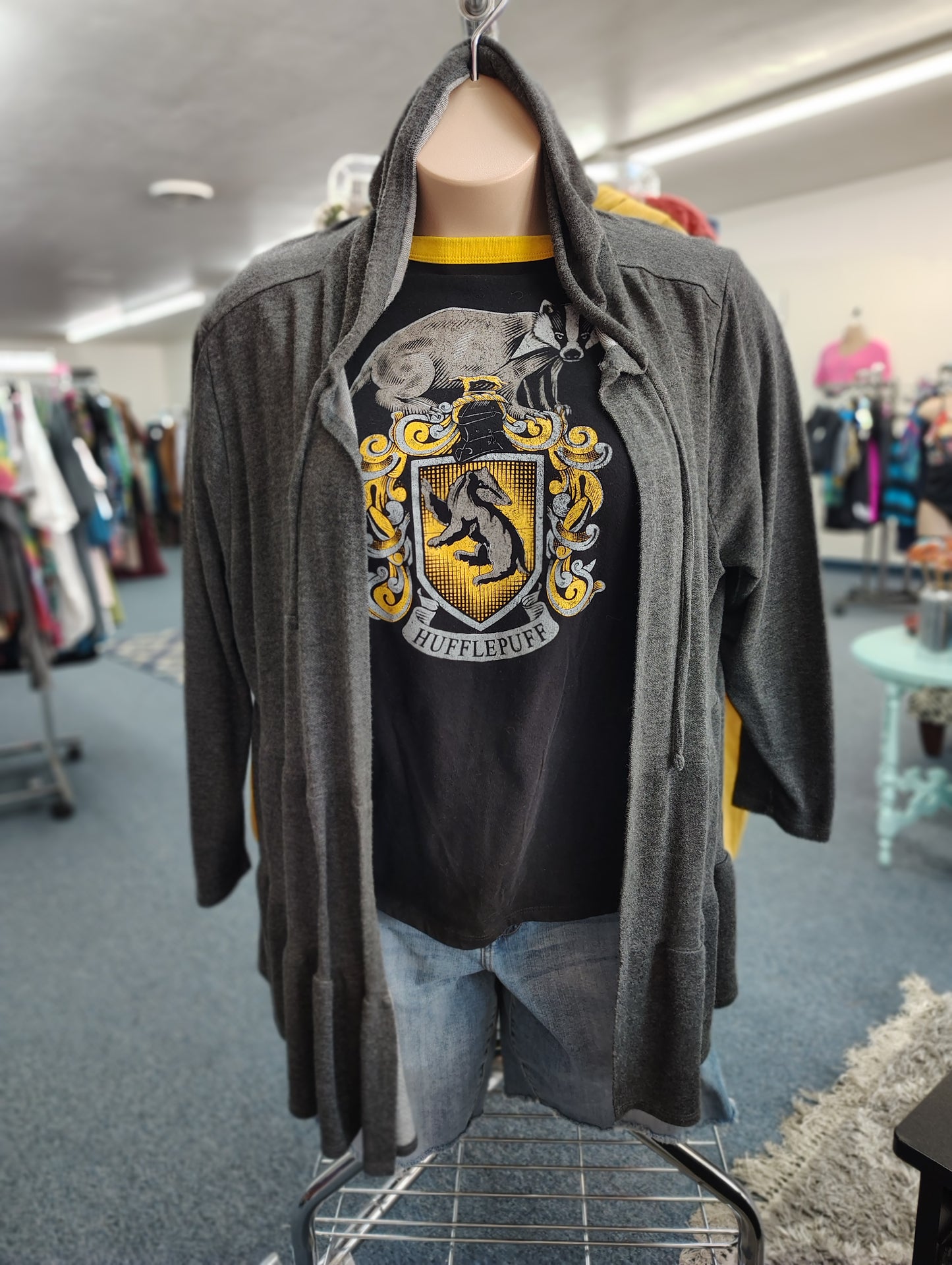 Maurices gray open front hoodie jacket size 2x