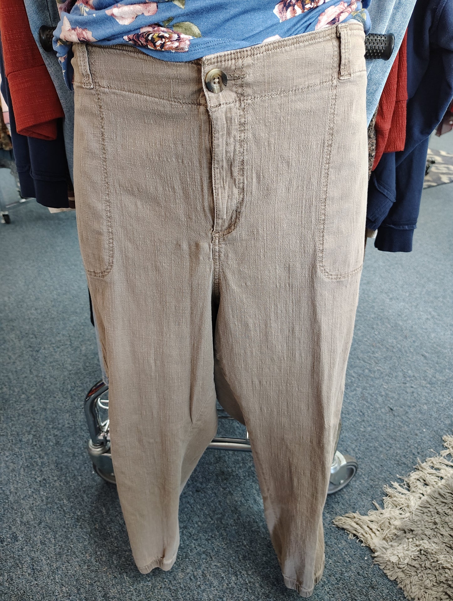 Sonoma brown chino tapered pants size 24w