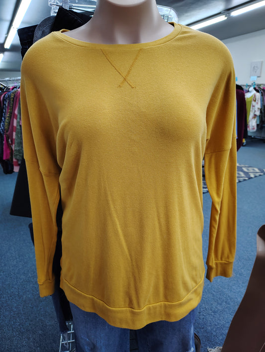 Mustard yellow sweatshirt tunic top size 3x