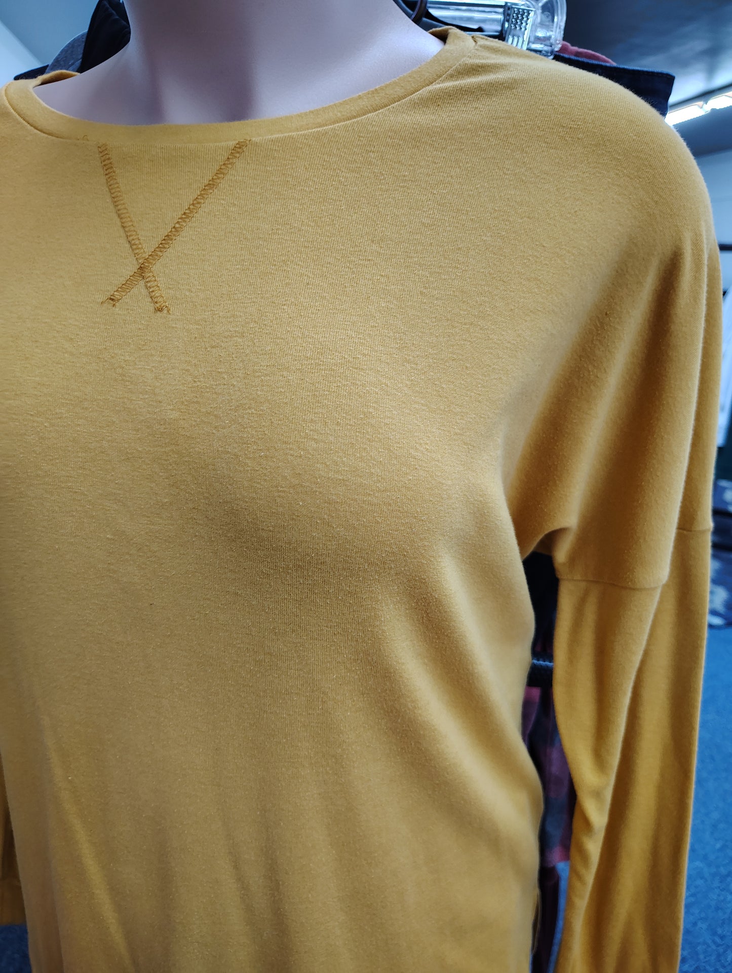 Mustard yellow sweatshirt tunic top size 3x