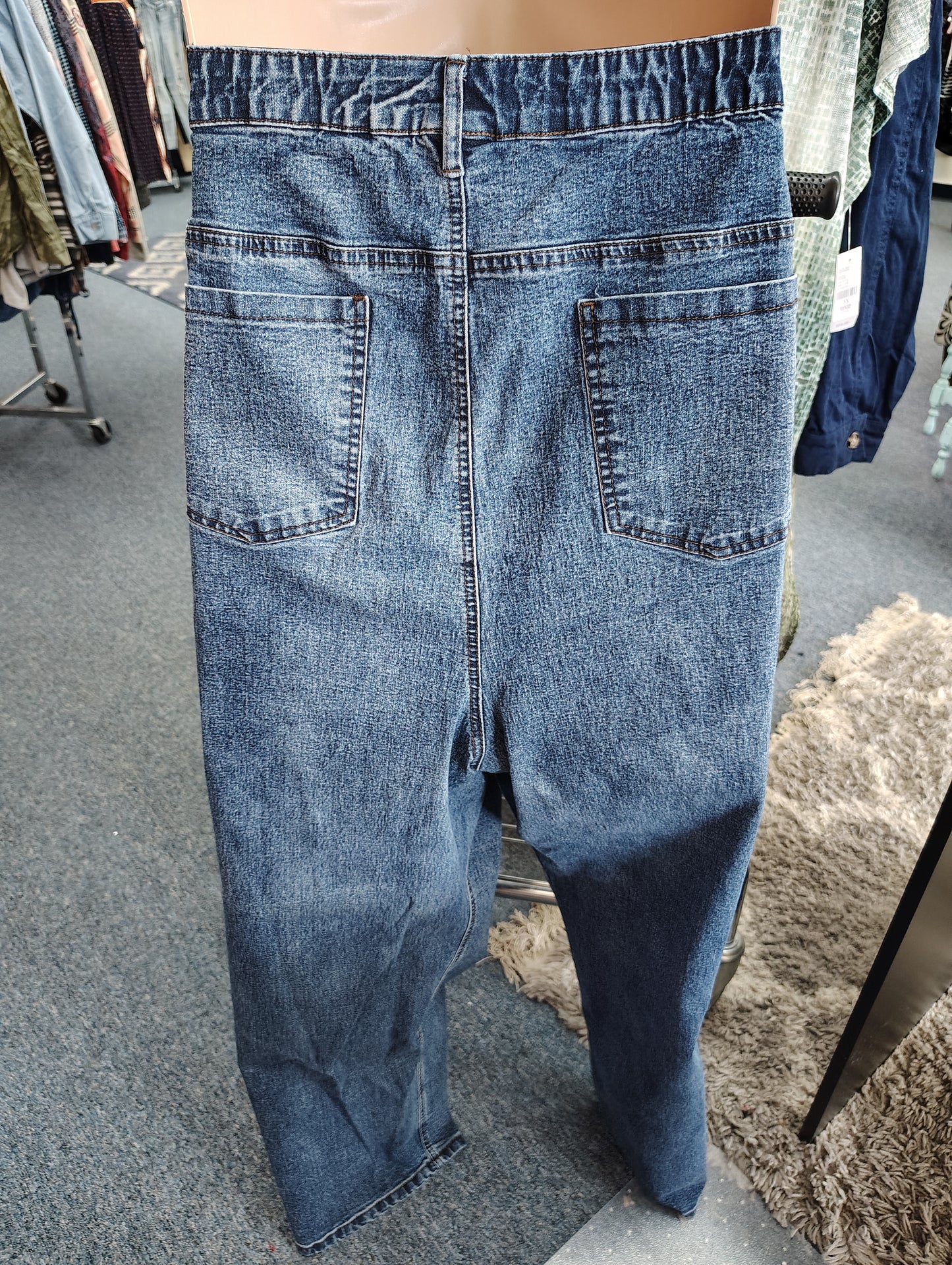 Catherines floral embroidered side jeans straight leg 32w