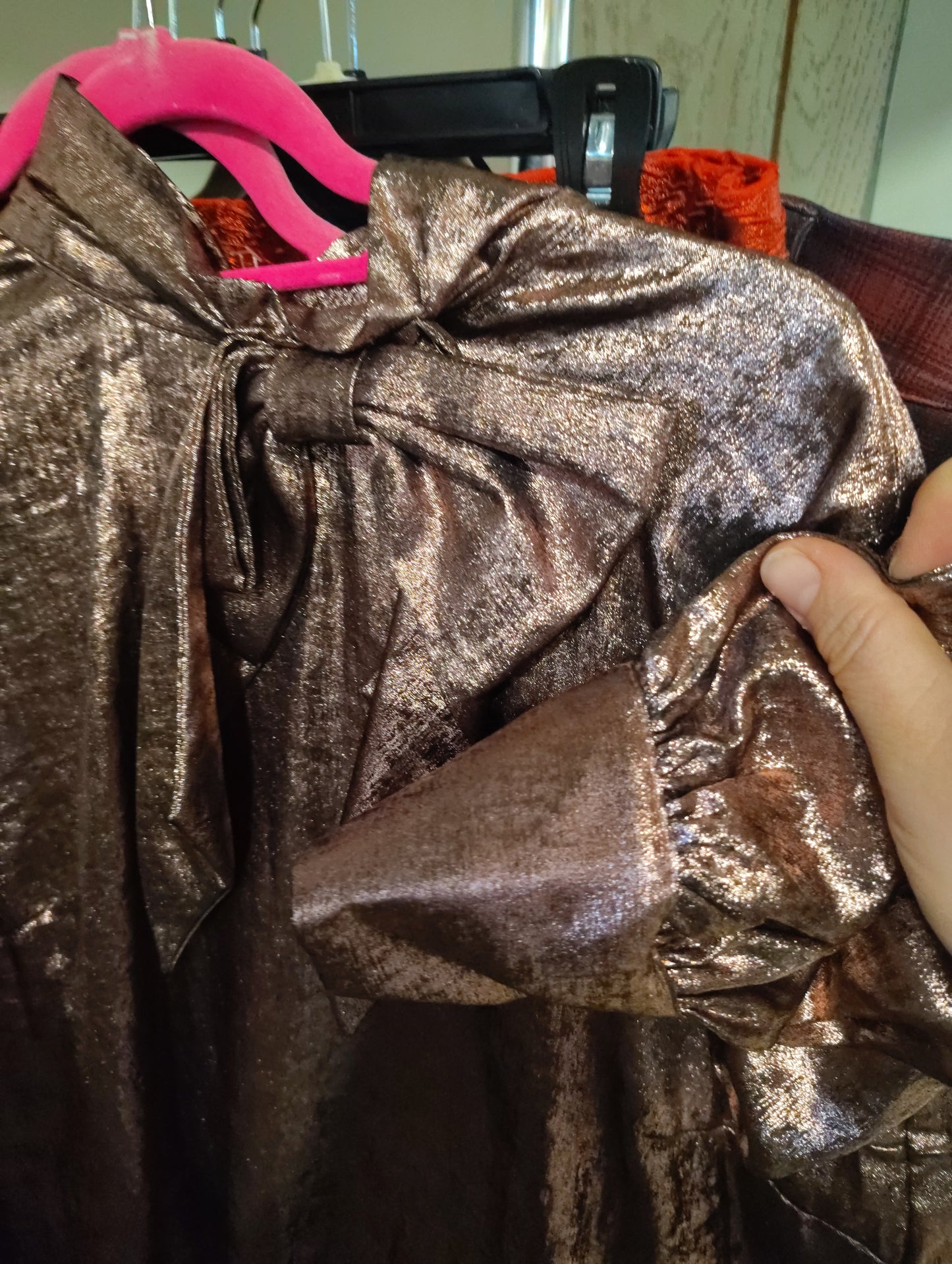 Ryegrass shiny rose gold bow holiday to size xxl