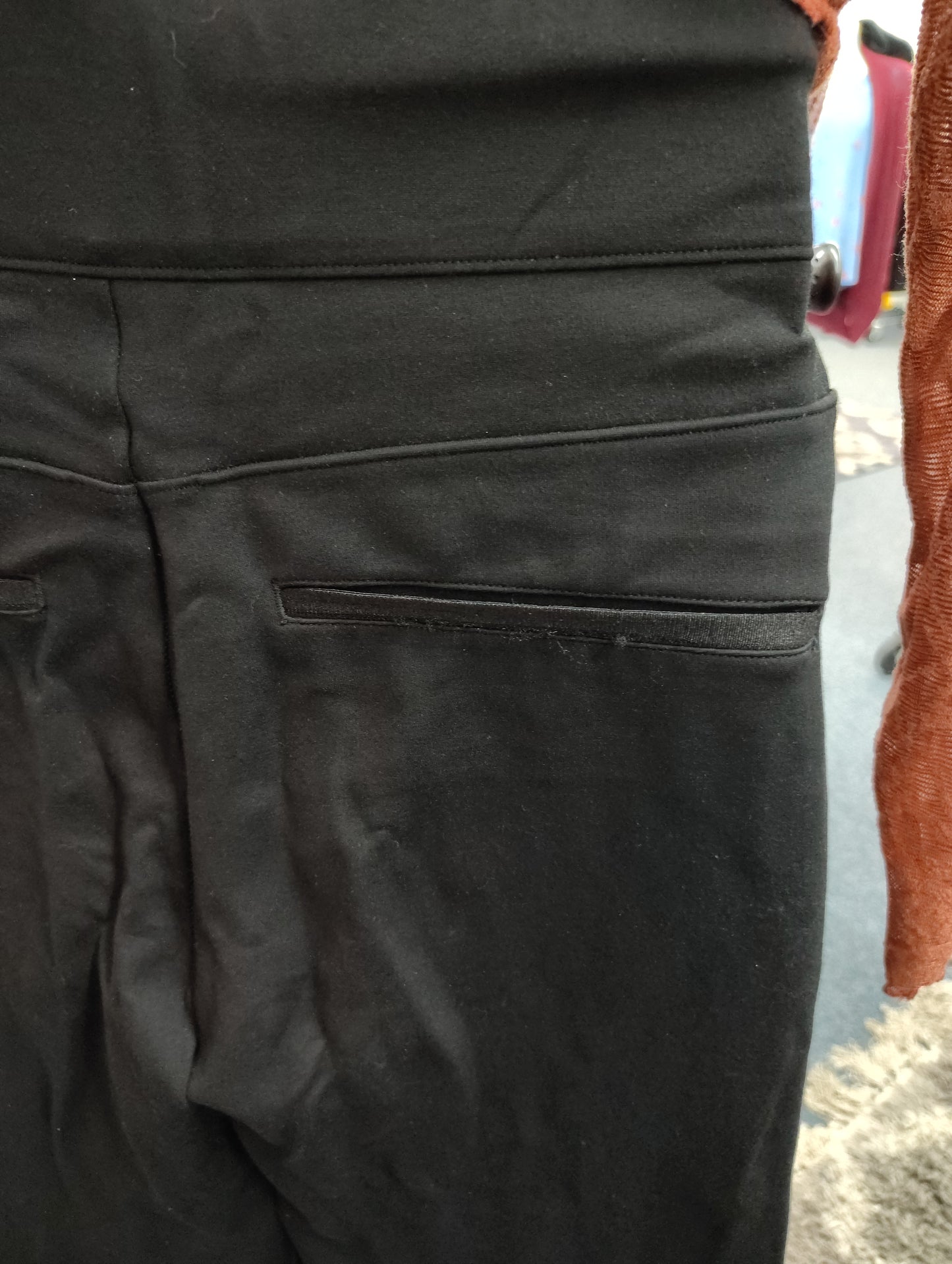 Spanx stretchy black wide leg dress pants size 3x 22