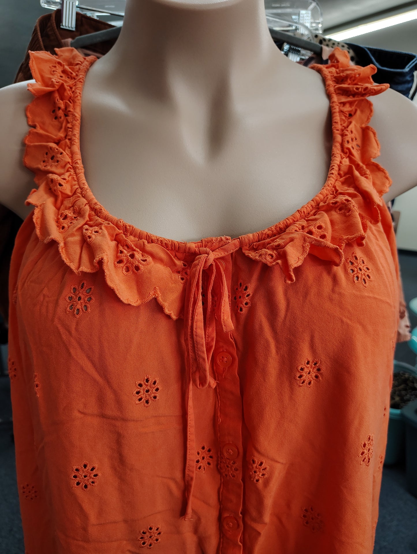 Torrid orange eyelet tank top size 5x