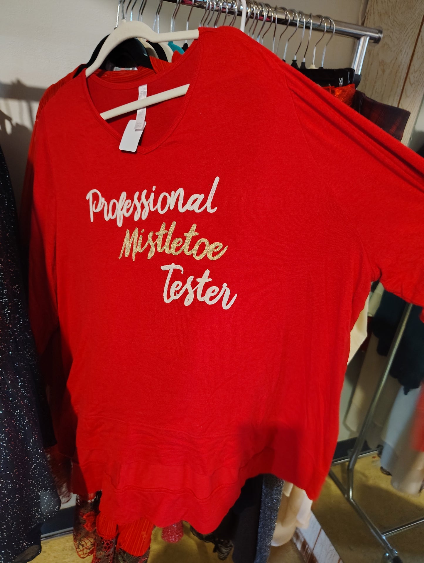 Sleep by Cacique red Mistletoe Christmas top size 3x