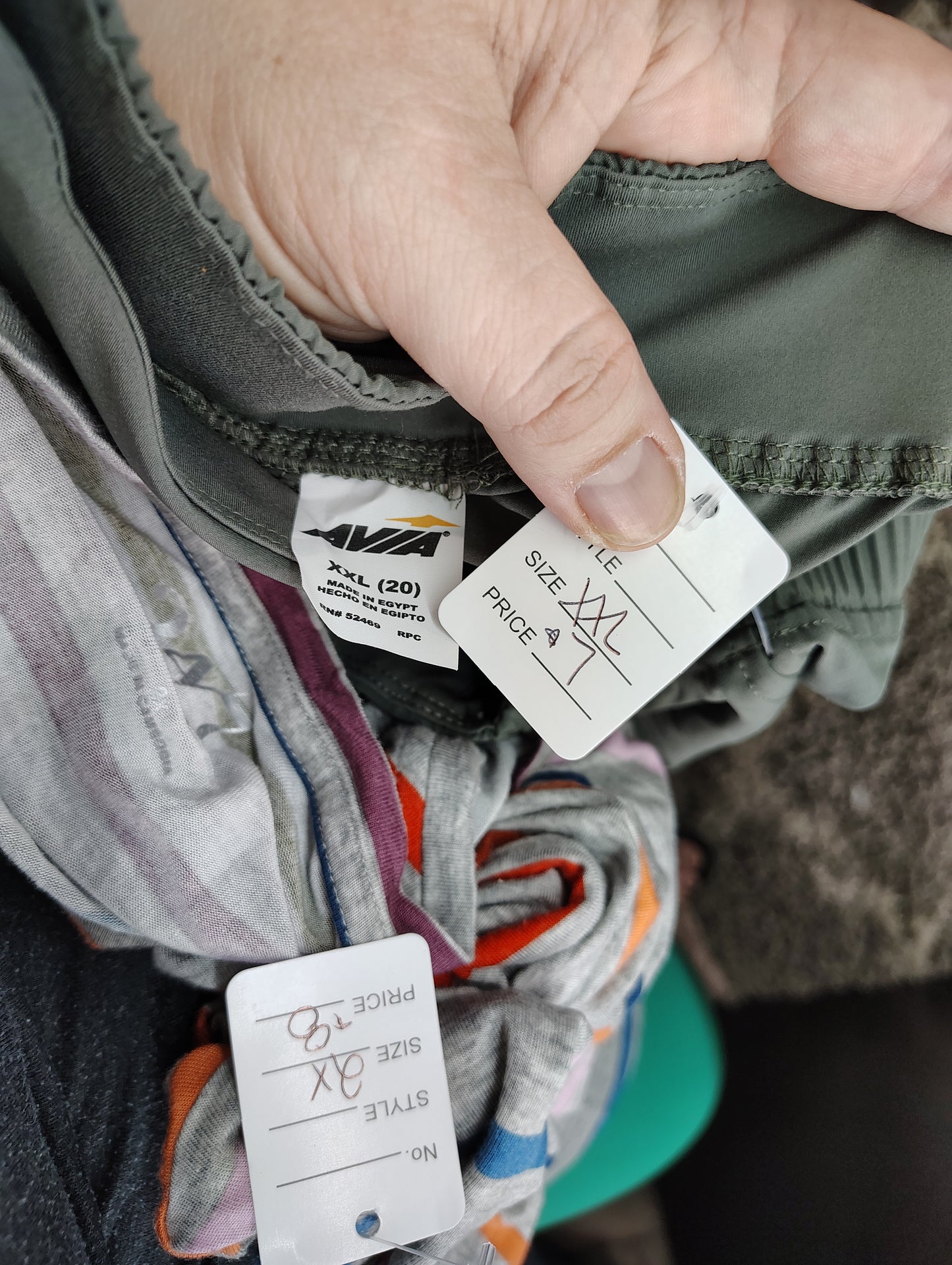 Avia olive green wide leg athletic pants size xxl