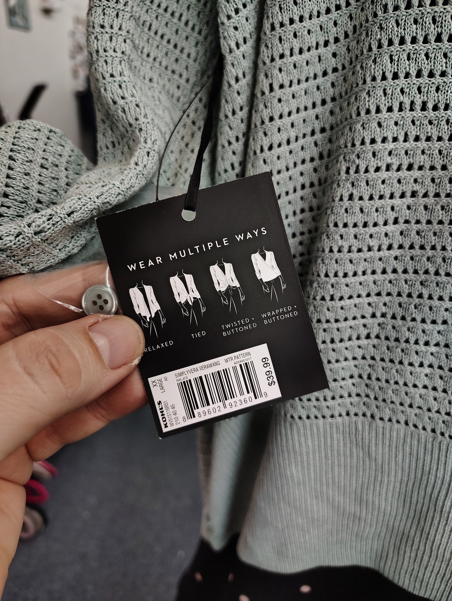 Simply Vera NWT sage green cardigan size xxl