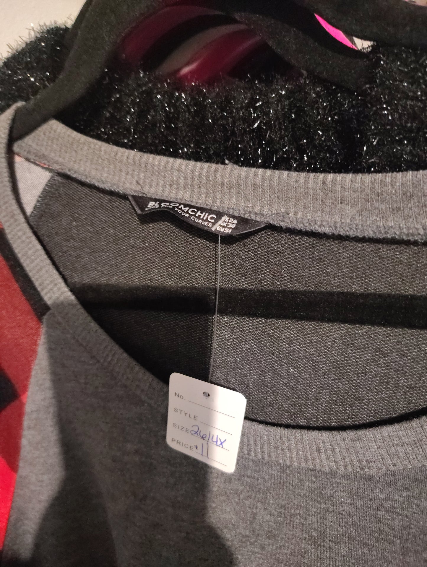 Bloomchic raglan sleeve Christmas top size 26 4x