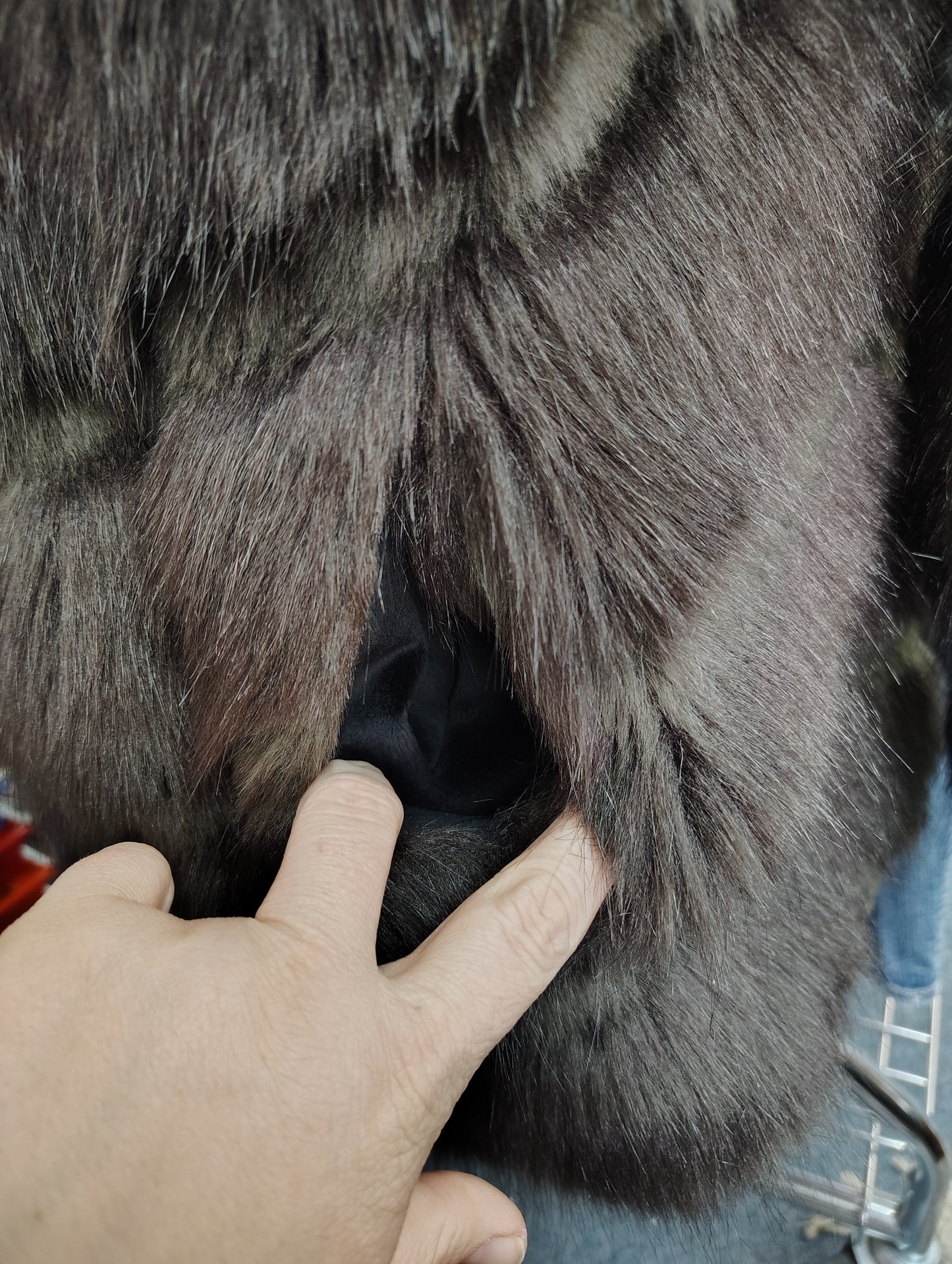 Donna Salyers Fabulous Furs brown faux fur coat size XL