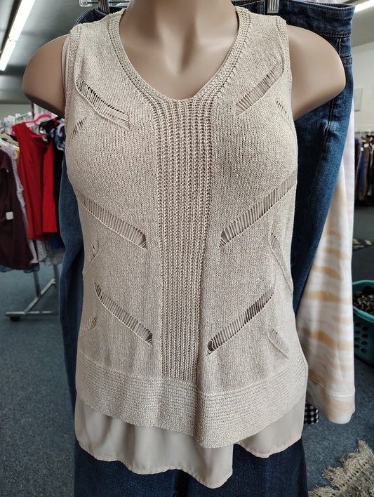Cato 2 layer knit sleeveless dress top size 3x