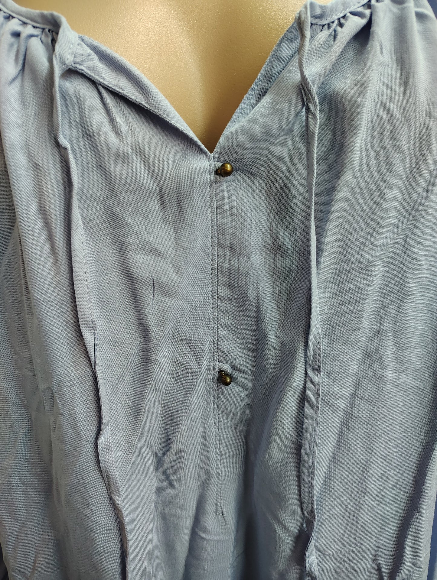 Ellos blue tie front shirt with buttons size 5x