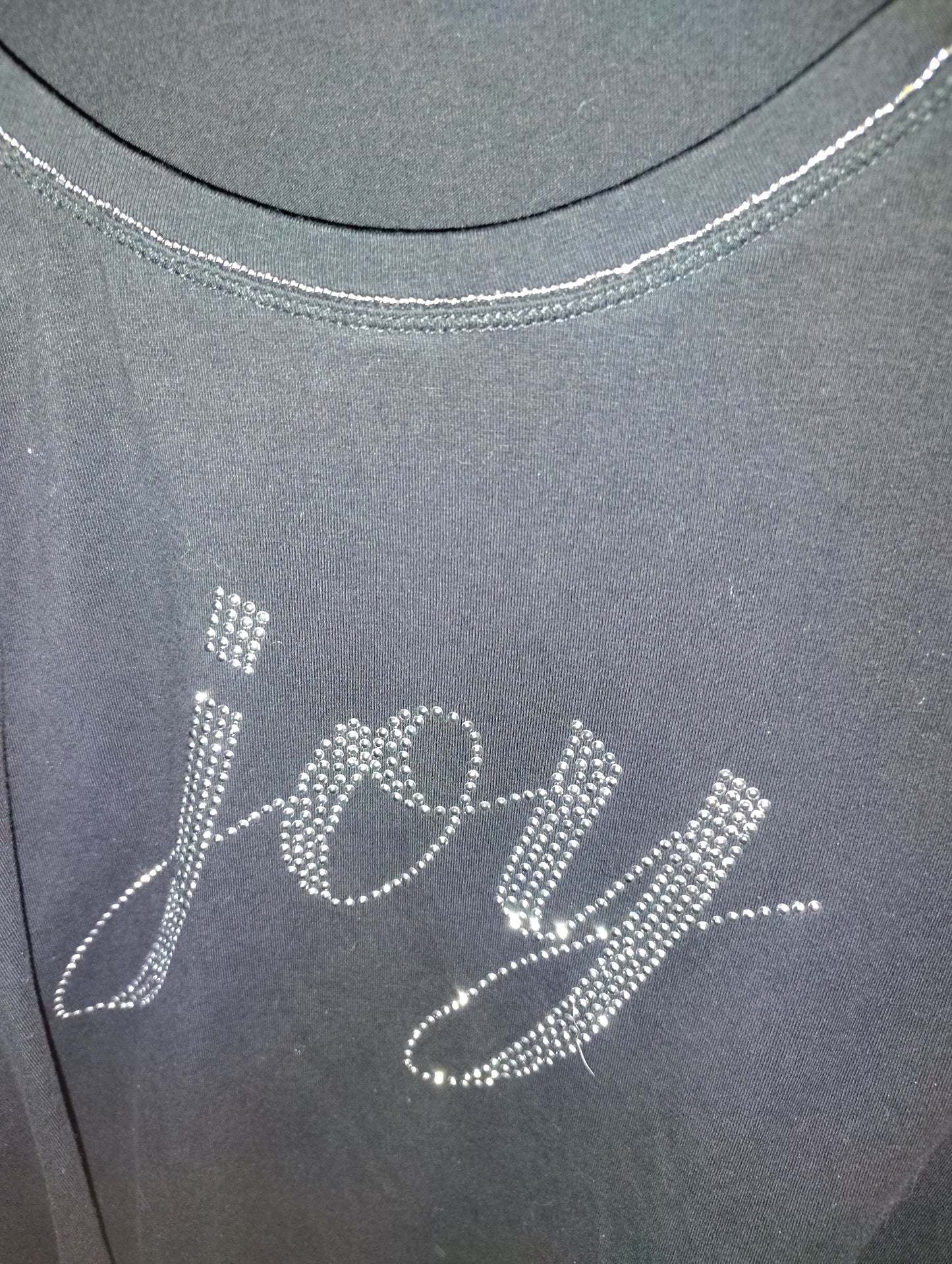 Catherines black Joy blingy ling sleeve top size 4x