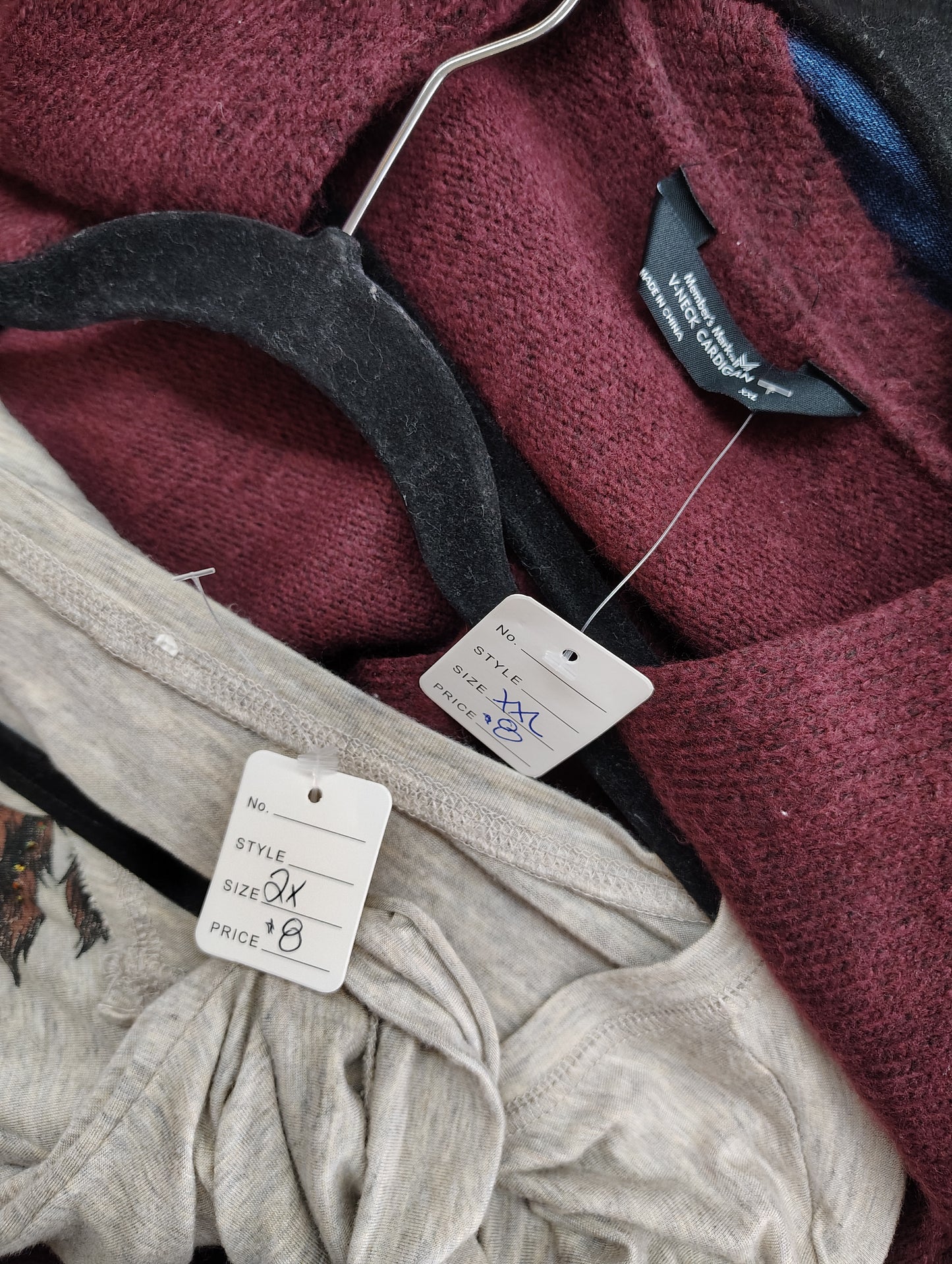 Member Mark maroon cardigan sweater size xxl