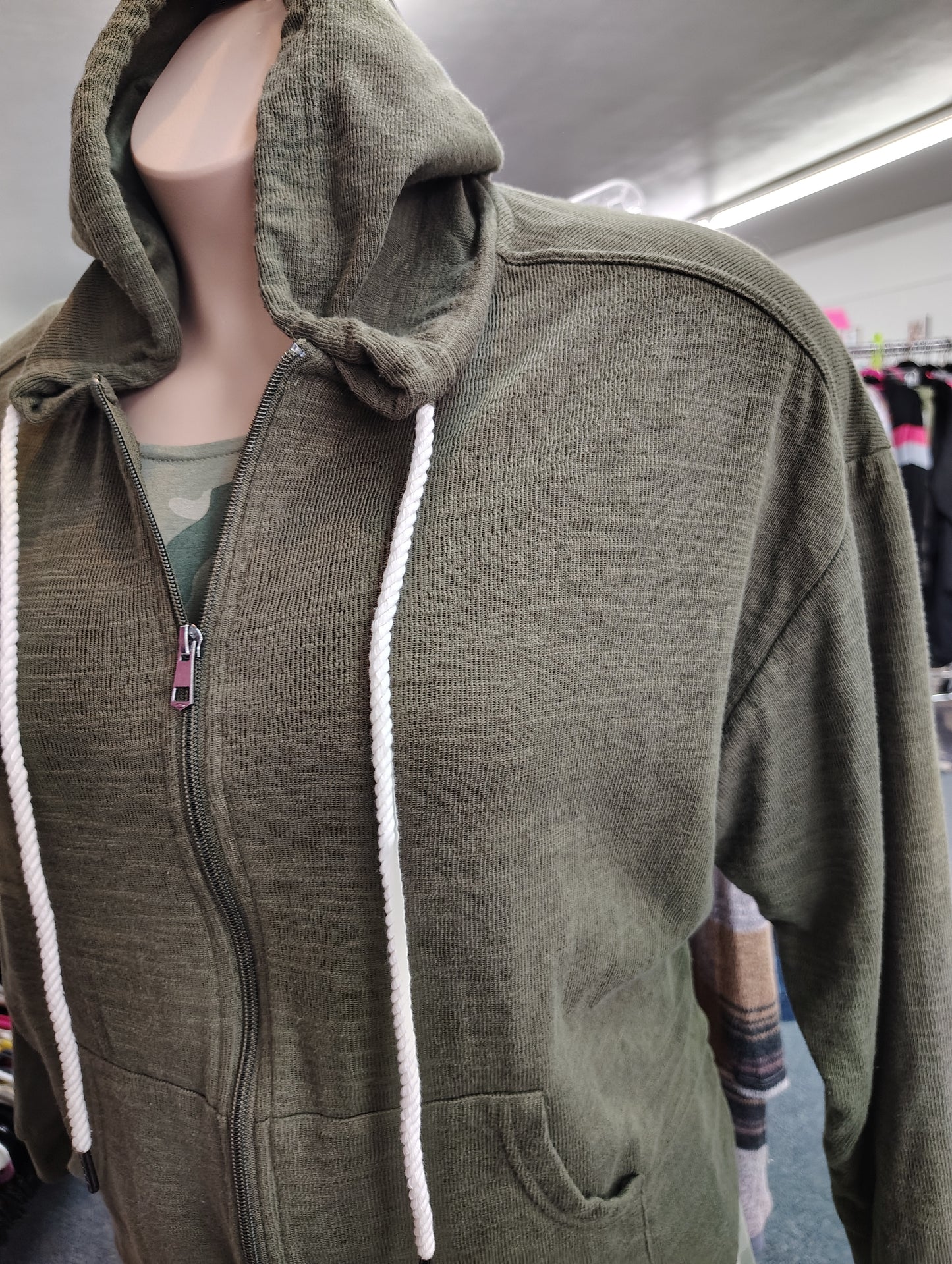Maurices green hoodie with zip front size 1x