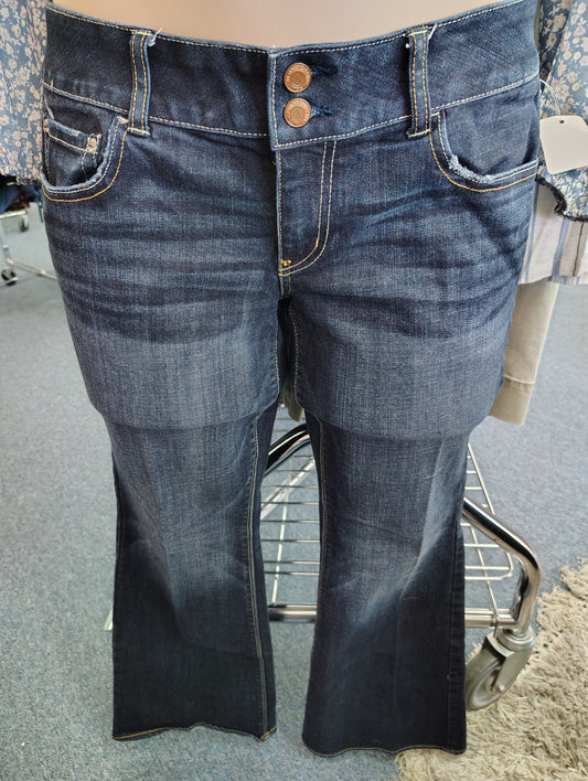 American Eagle Artist jeans flare size 14 short low rise
