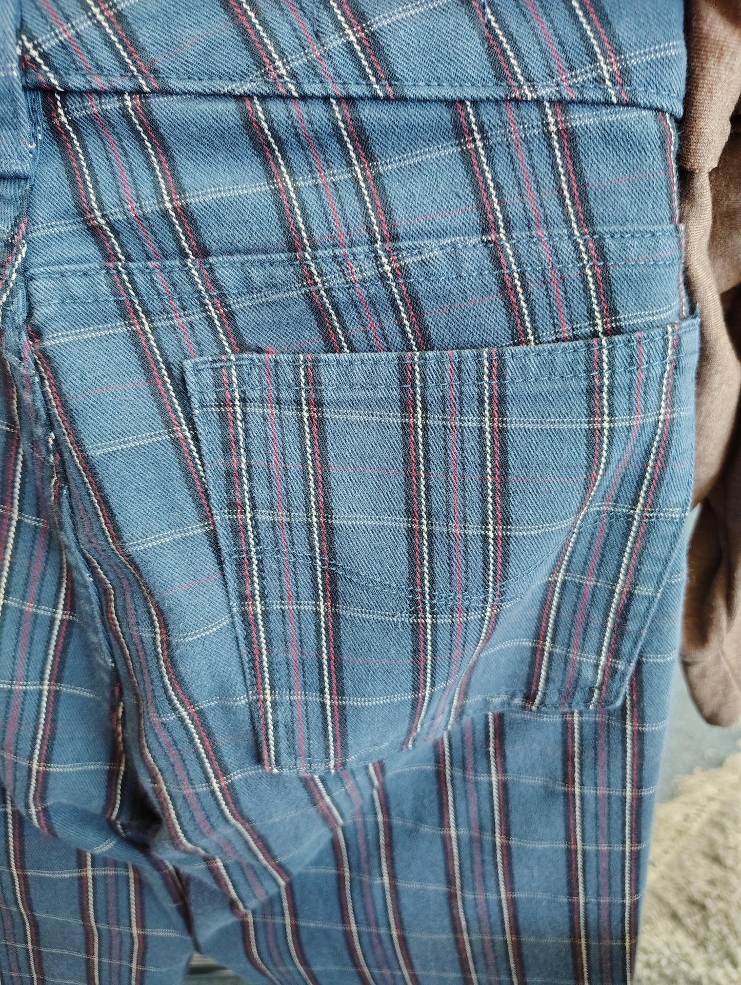 Gap 1969 Always Skinny plaid retro jeans size 16