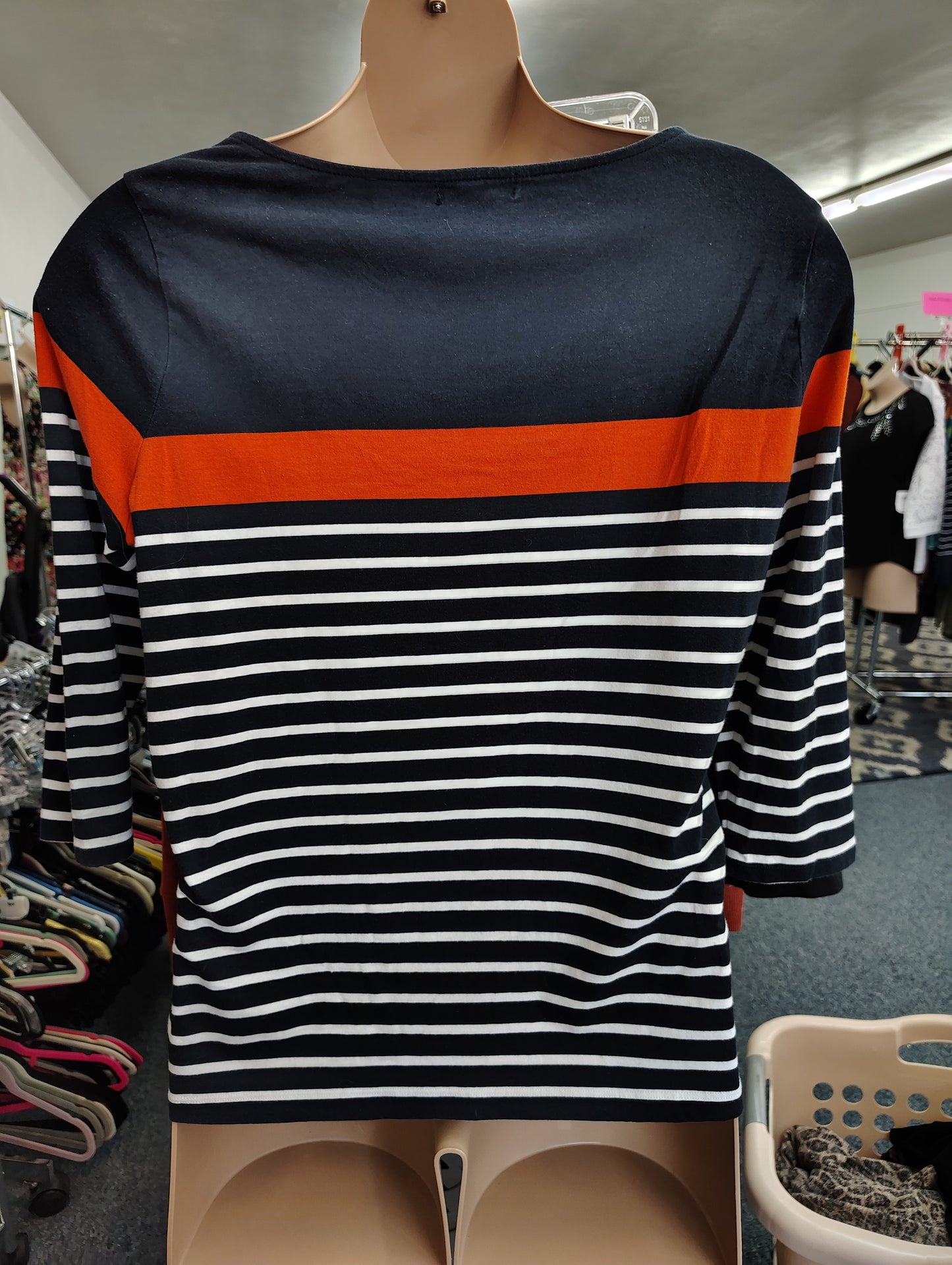 Chaps striped lightweight top 2x